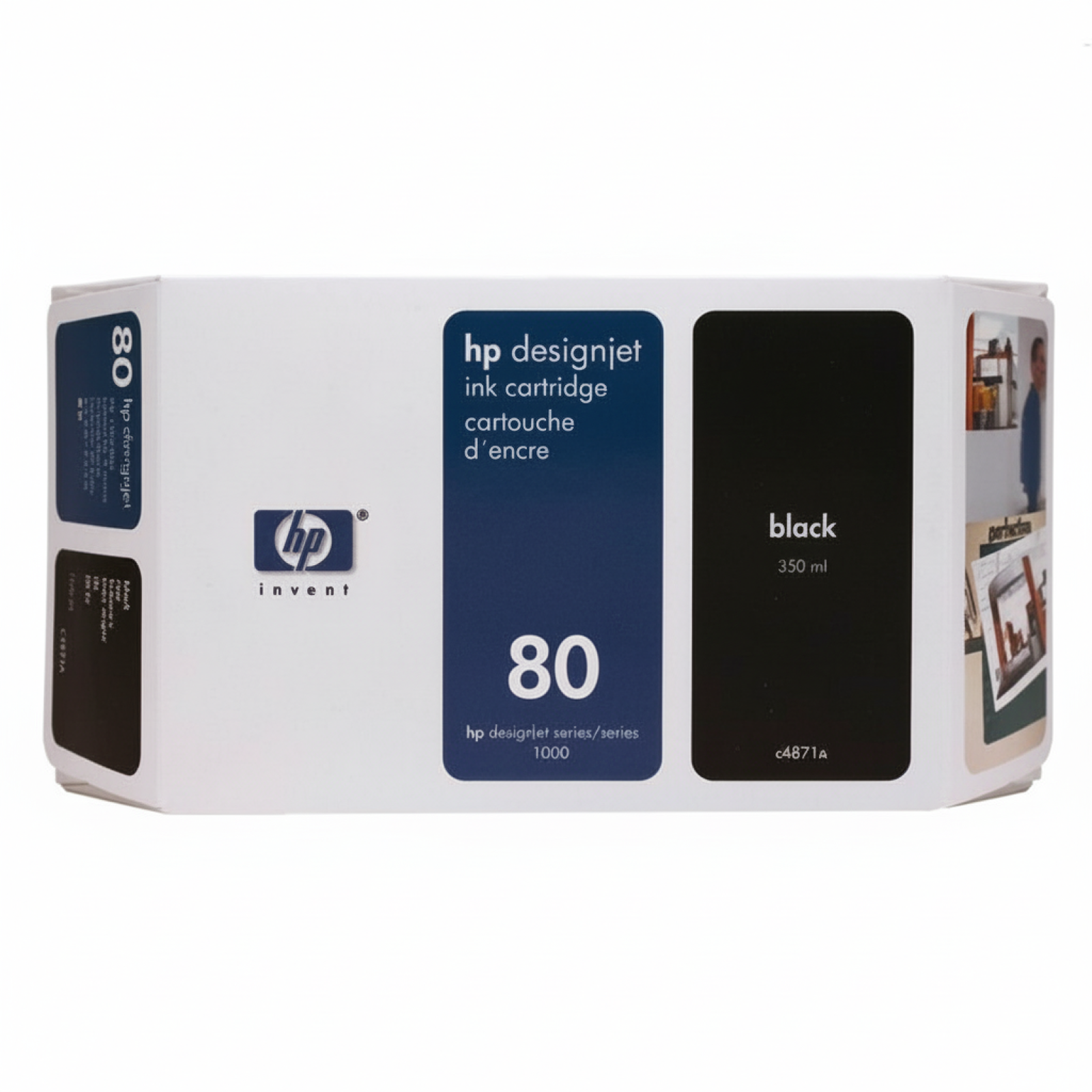Original OEM Ink Cartridge HP 80 (C4871A) (Black)