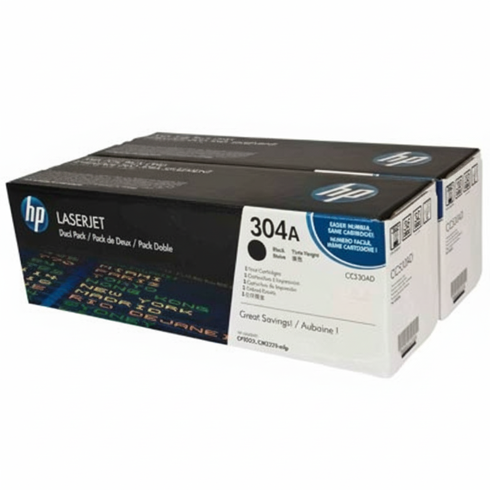 Original OEM Toners HP 304A (CC530AD) (Black) (2-pack)