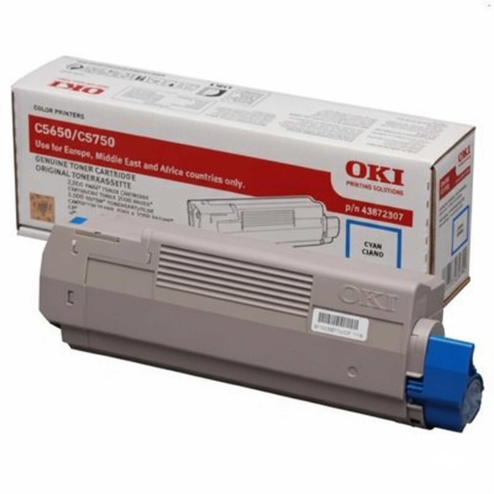 Original OEM Toner Oki C5650 5750 (43872307) (Cyan)