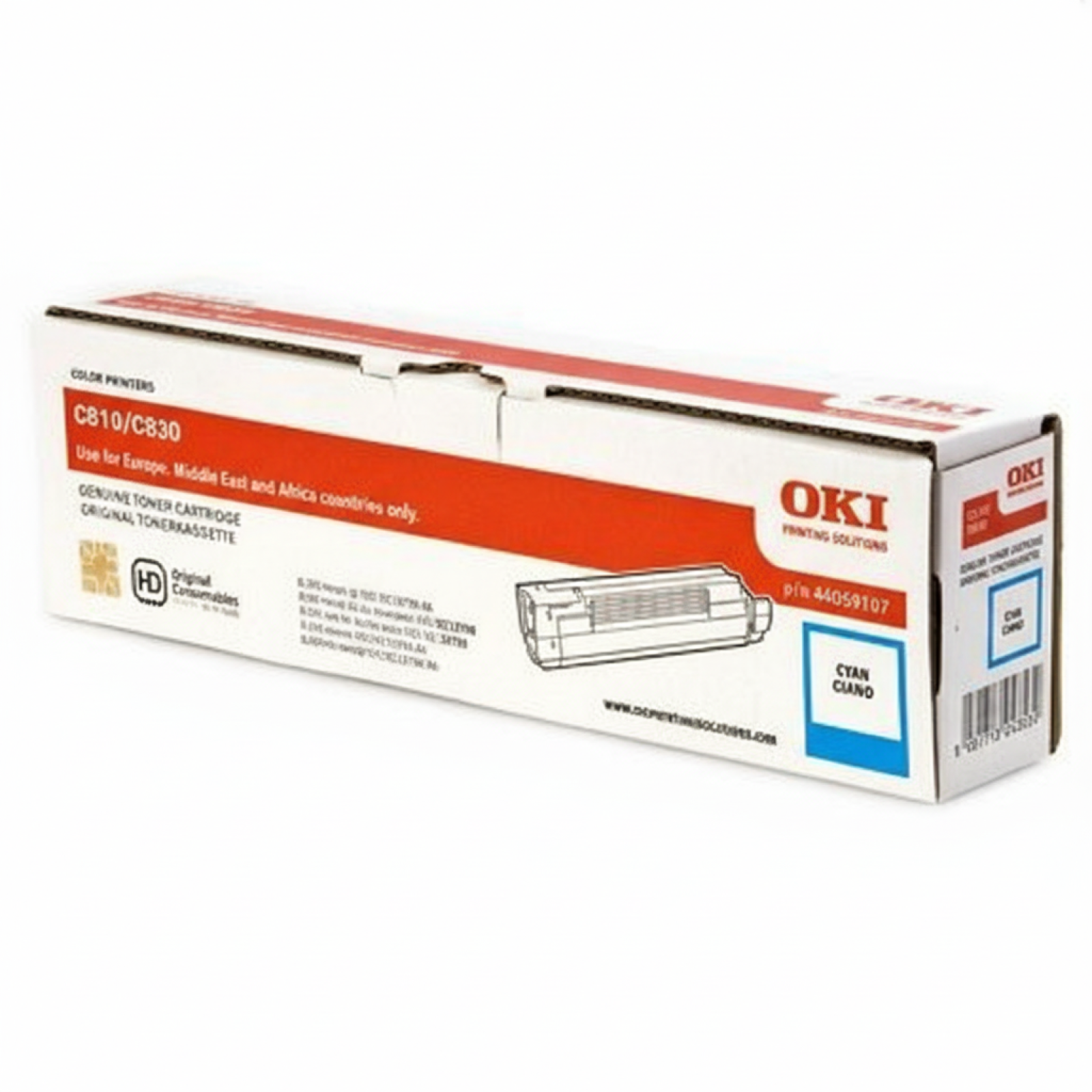 Original OEM Toner Oki C810 830 (44059107) (Cyan)