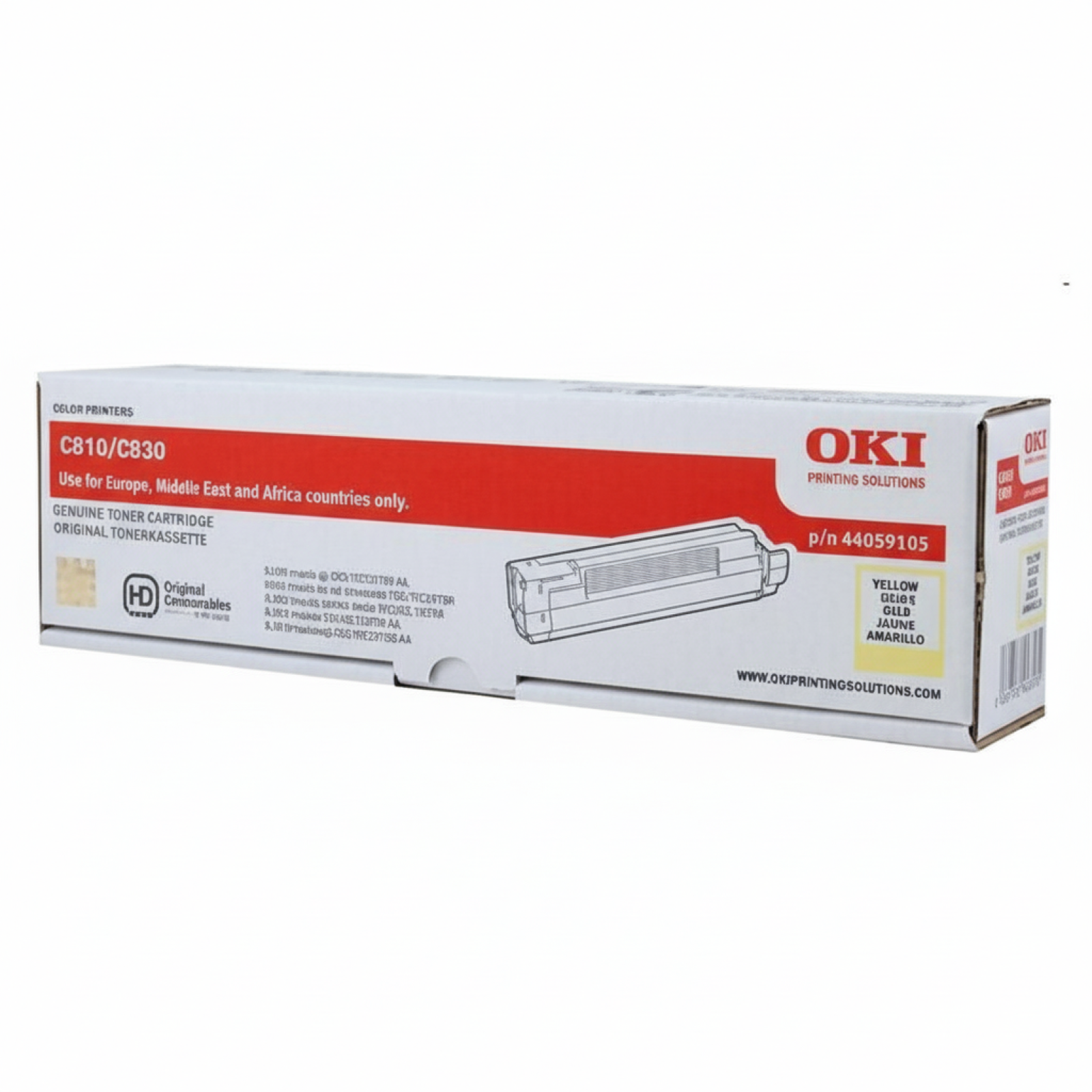 Original OEM Toner Oki C810 830 (44059105) (Yellow)