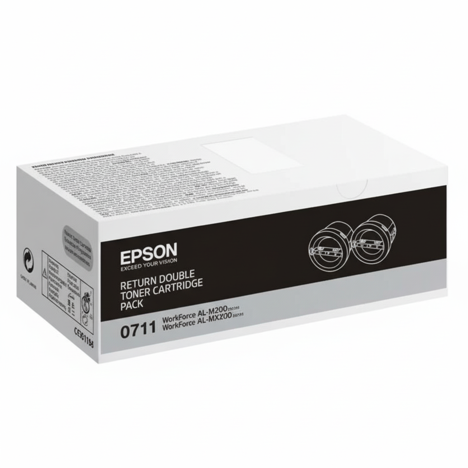 Original OEM Toners Epson M200 MX200 (C13S050711) (Black) (2-pack)