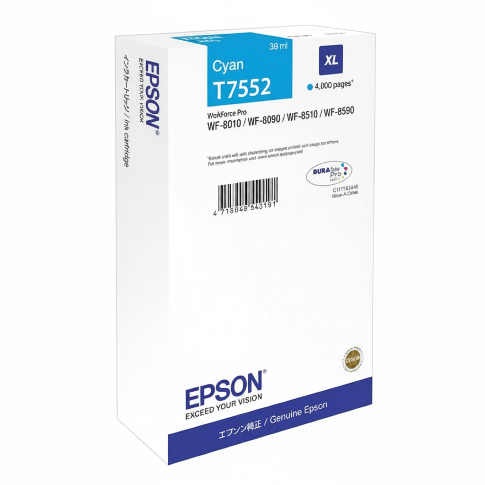 Original OEM Ink Cartridge Epson T7552 (C13T755240) (Cyan)