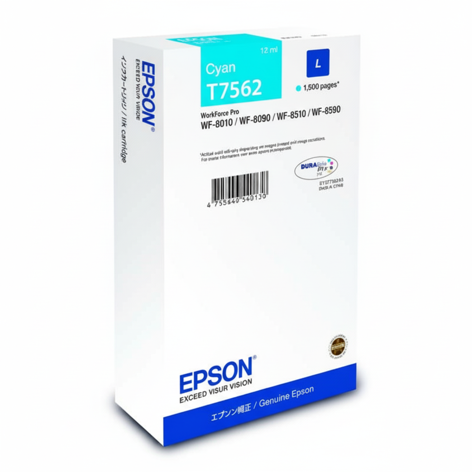 Original OEM Ink Cartridge Epson T7562 (C13T756240) (Cyan)