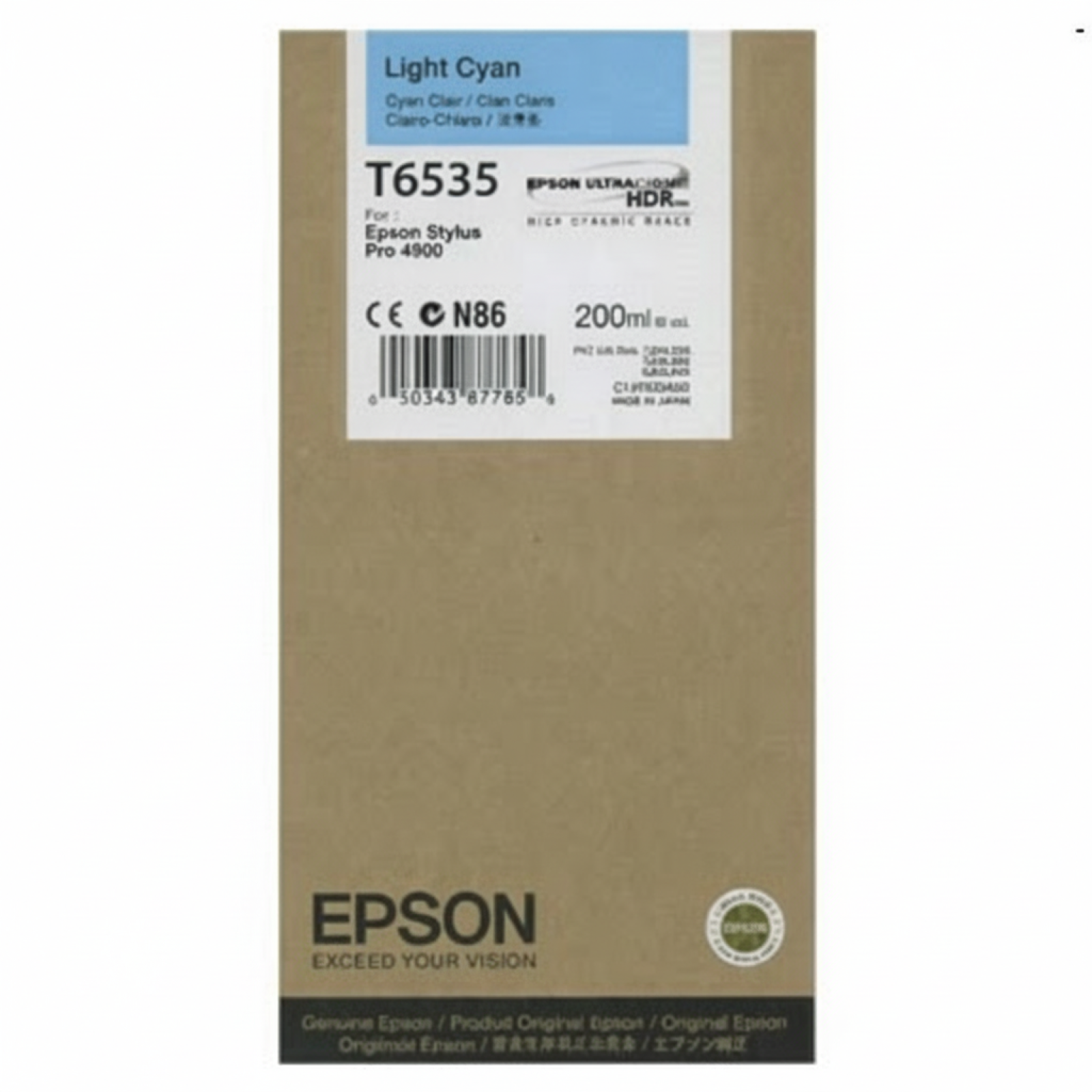 Original OEM Ink Cartridge Epson T6535 (C13T653500) (Light cyan)