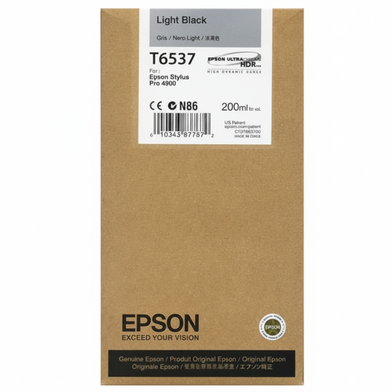 Original OEM Ink Cartridge Epson T6537 (C13T653700) (Light black)