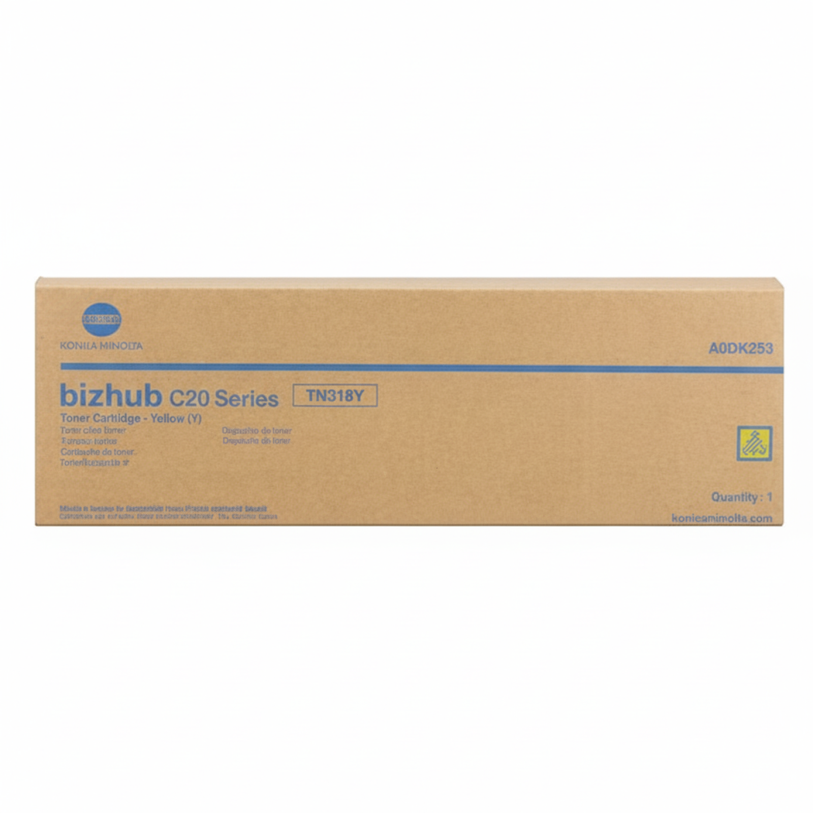 Original OEM Toner KM TN-318Y (A0DK253) (Yellow)