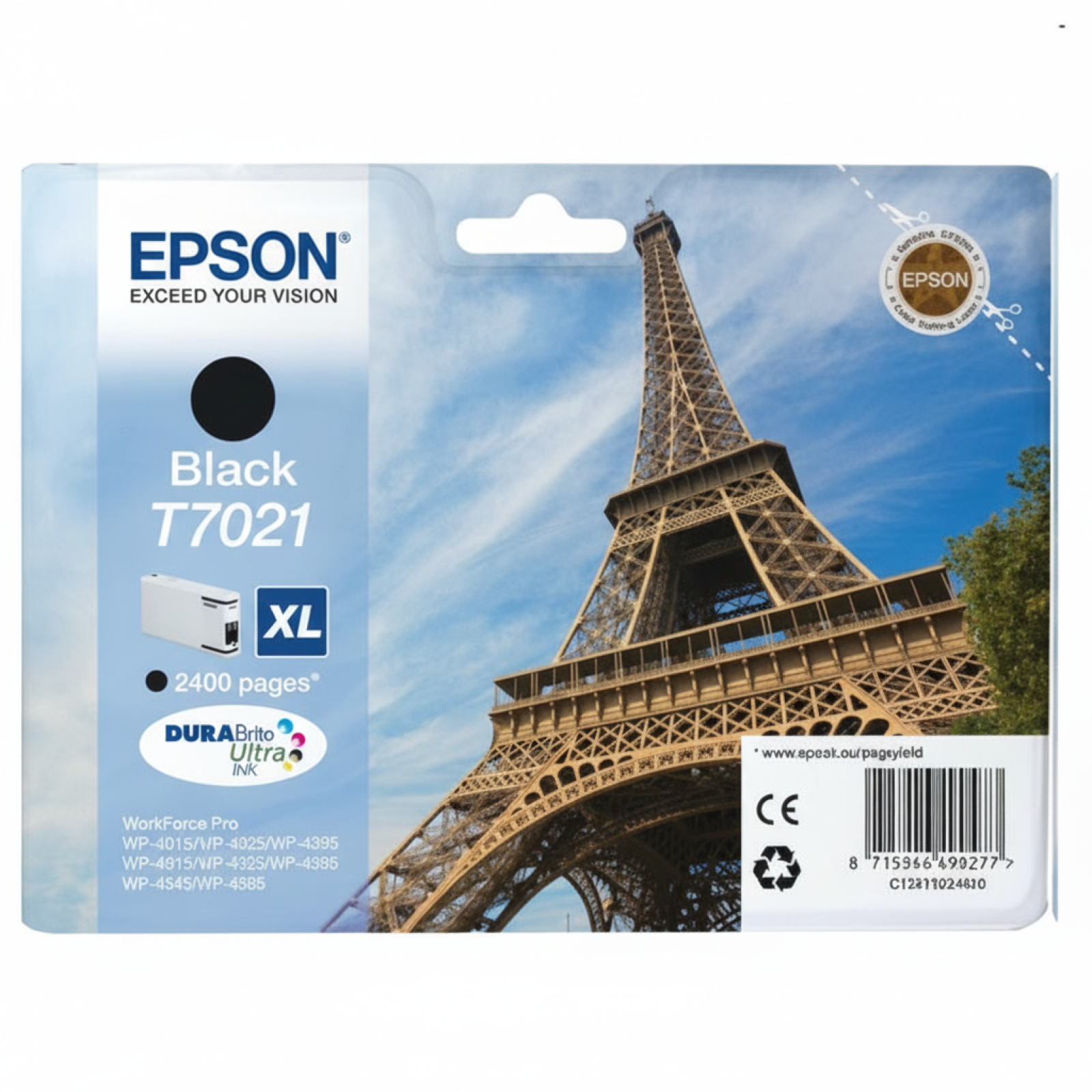 Original OEM Ink Cartridge Epson T7021 (C13T70214010) (Black)