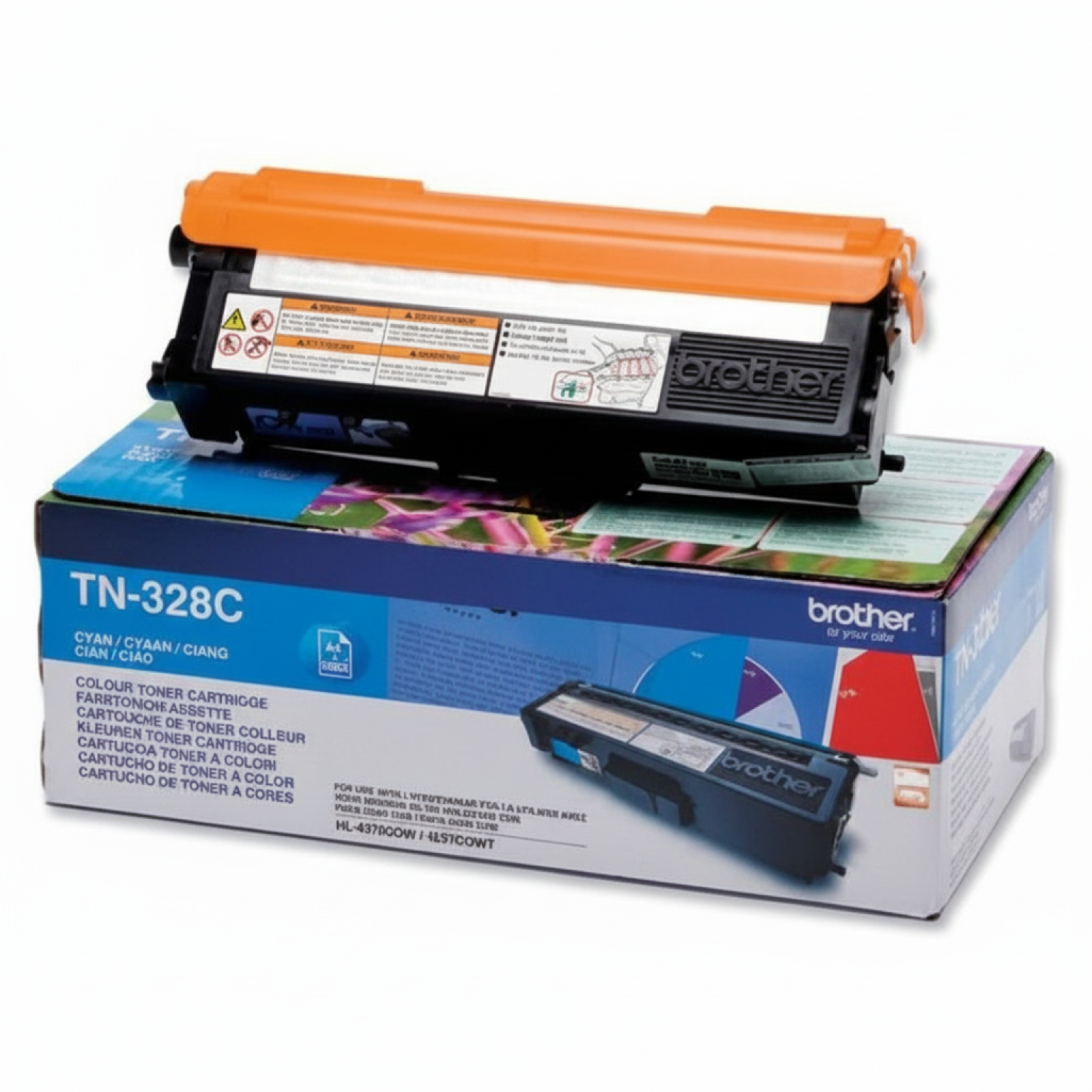 Original OEM Toner Brother TN-328C (TN328C) (Cyan)