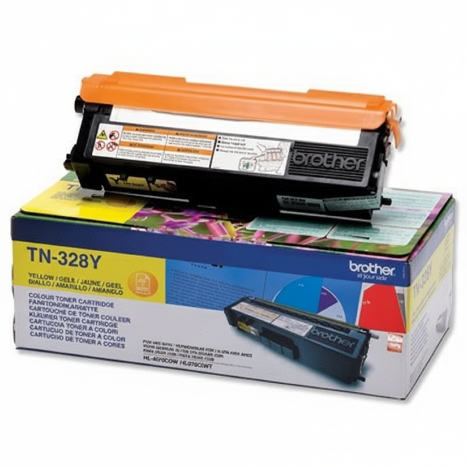 Original OEM Toner Brother TN-328Y (TN328Y) (Yellow)