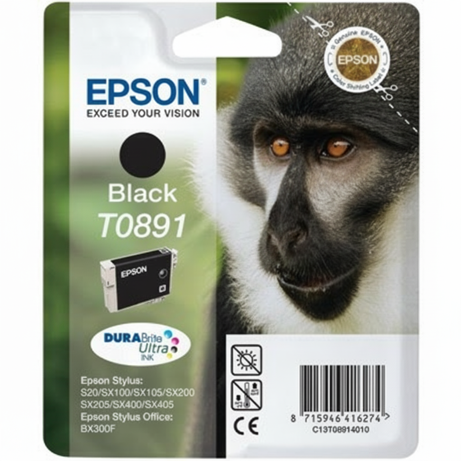 Original OEM Ink Cartridge Epson T0891 (C13T08914011) (Black)