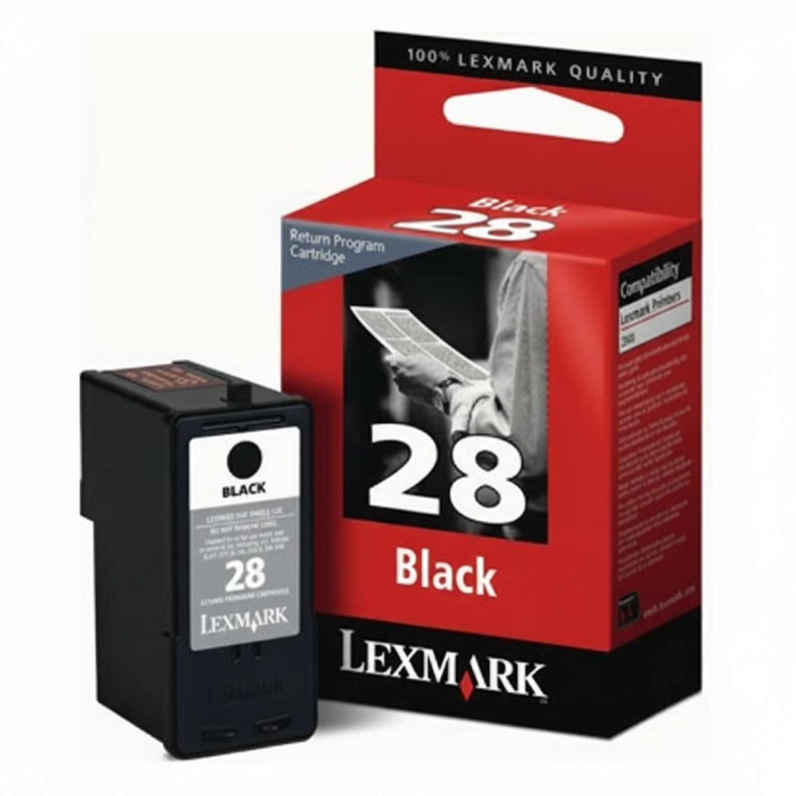 Original OEM Ink Cartridge Lexmark 28 (18C1428E) (Black)