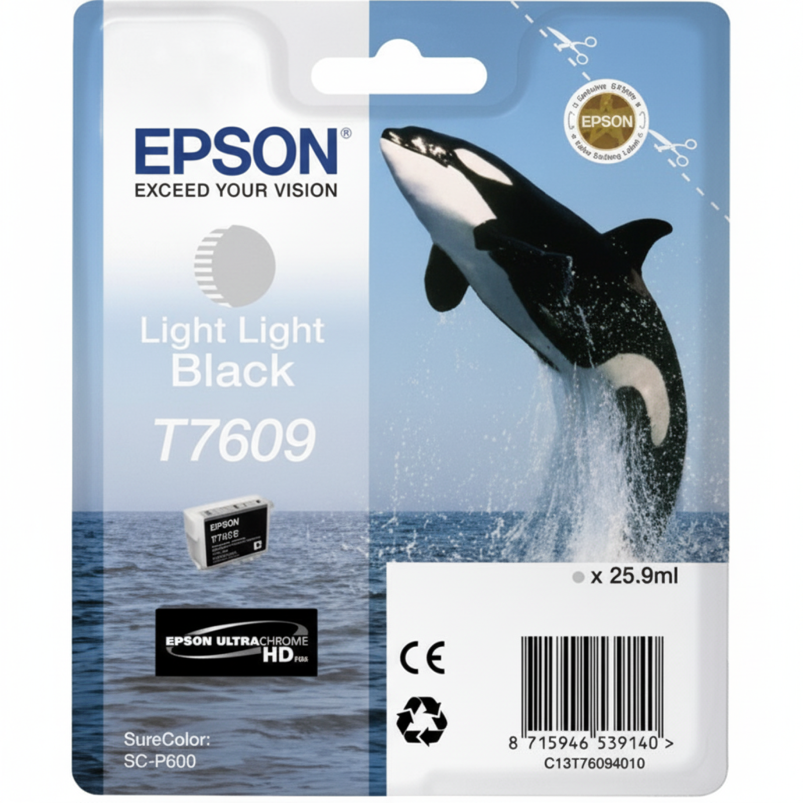 Original OEM Ink Cartridge Epson T7609 (C13T76094010) (Light light black)