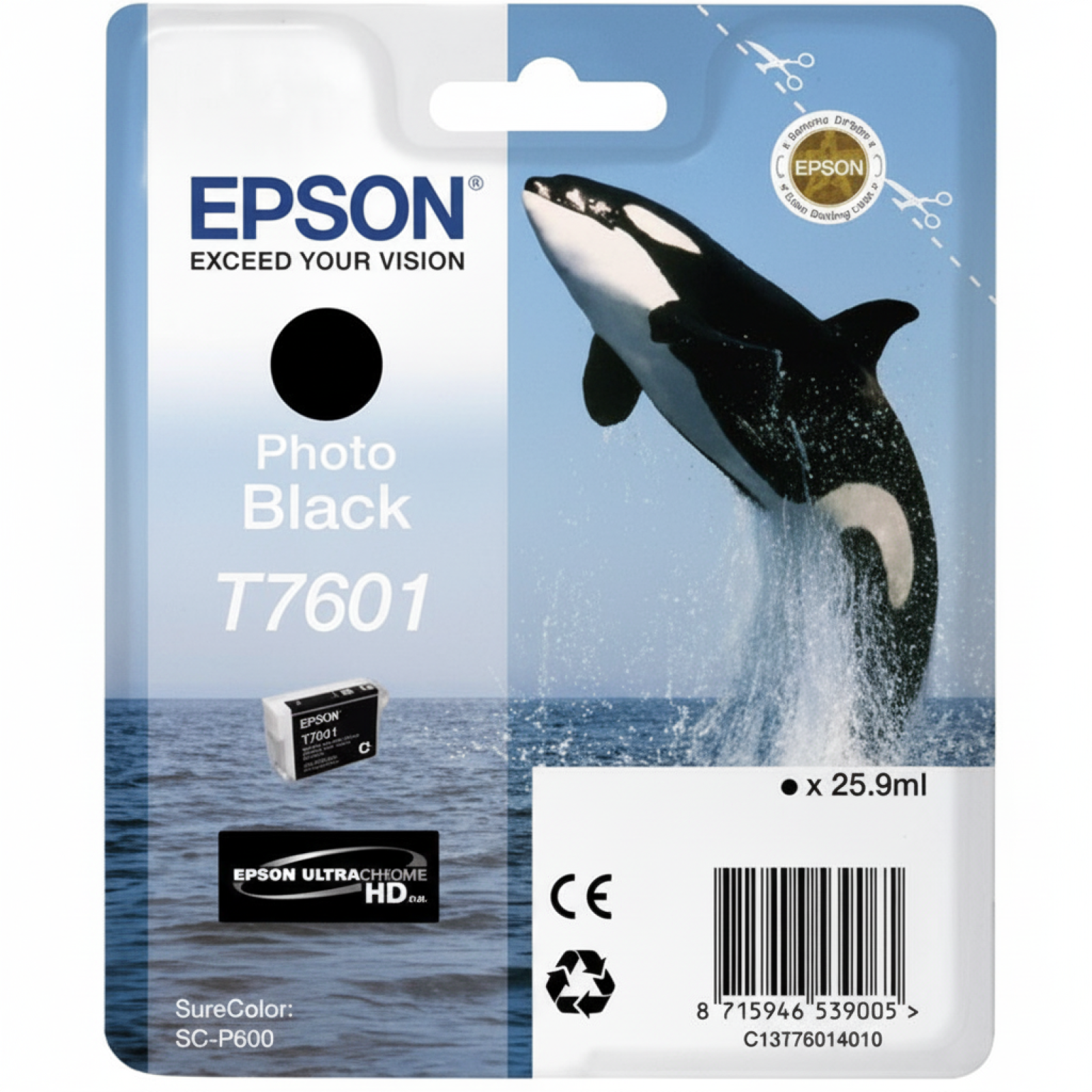 Original OEM Ink Cartridge Epson T7601 (C13T76014010) (Black Photo)