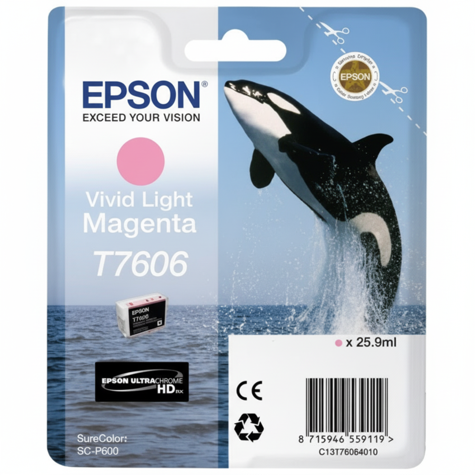 Original OEM Ink Cartridge Epson T7606 (C13T76064010) (Light magenta)