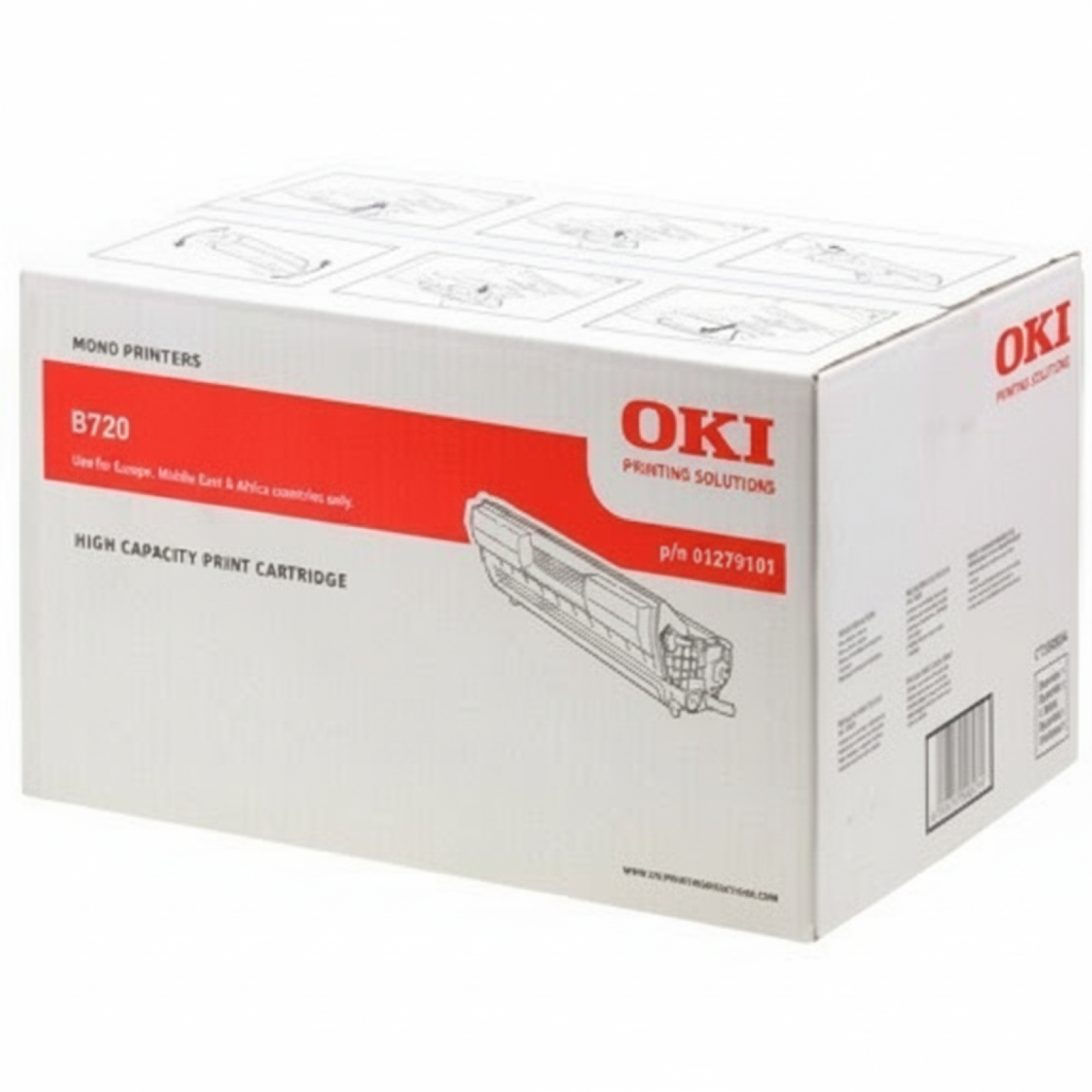 Original OEM Toner Oki B720 (1279101) (Black)