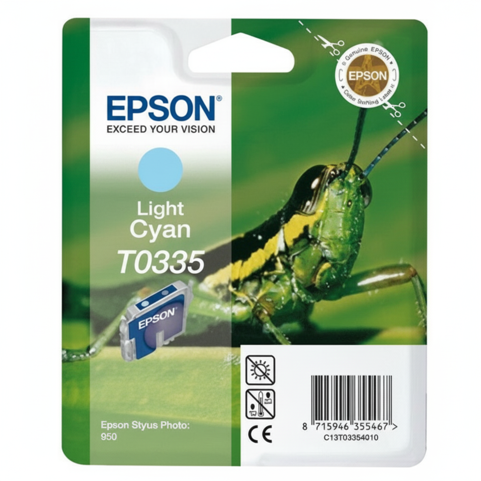 Original OEM Ink Cartridge Epson T0335 (C13T03354010) (Light cyan)
