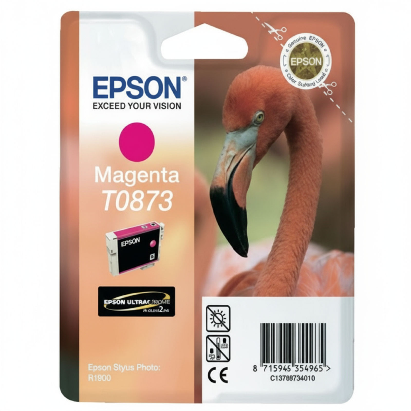 Original OEM Ink Cartridge Epson T0873 (C13T08734010) (Magenta)