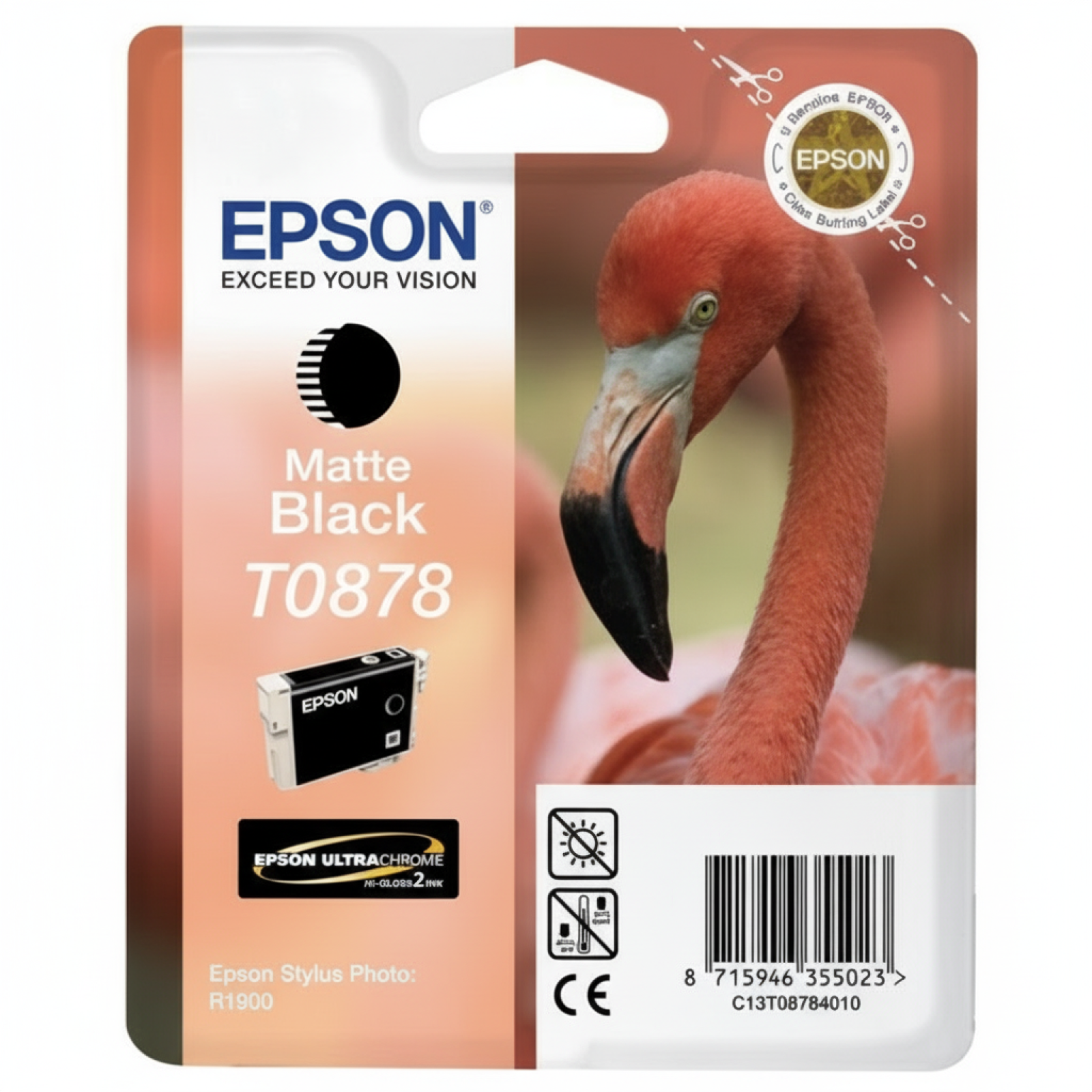 Original OEM Ink Cartridge Epson T0878 (C13T08784010) (Matte black)
