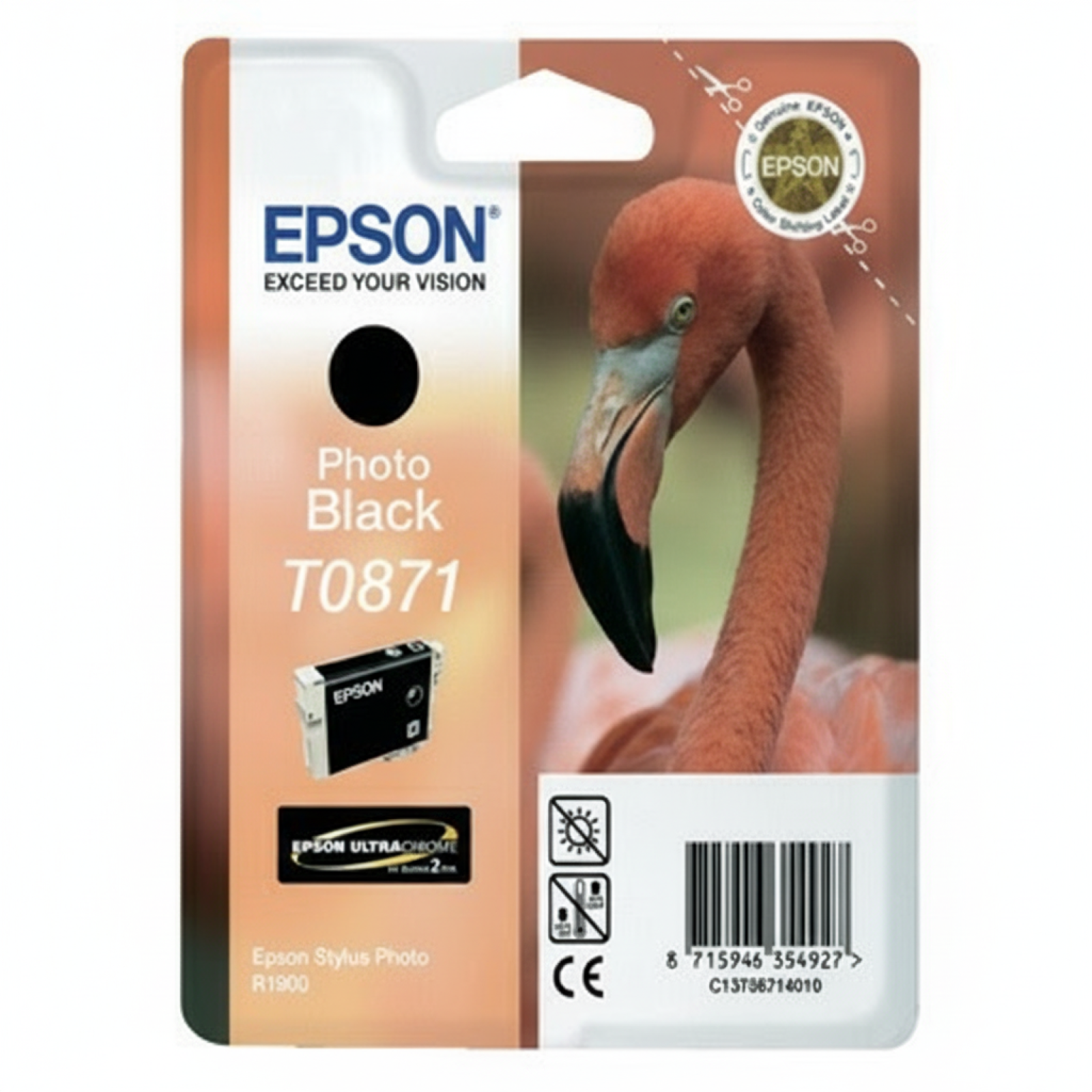 Original OEM Ink Cartridge Epson T0871 (C13T08714010) (Black Photo)