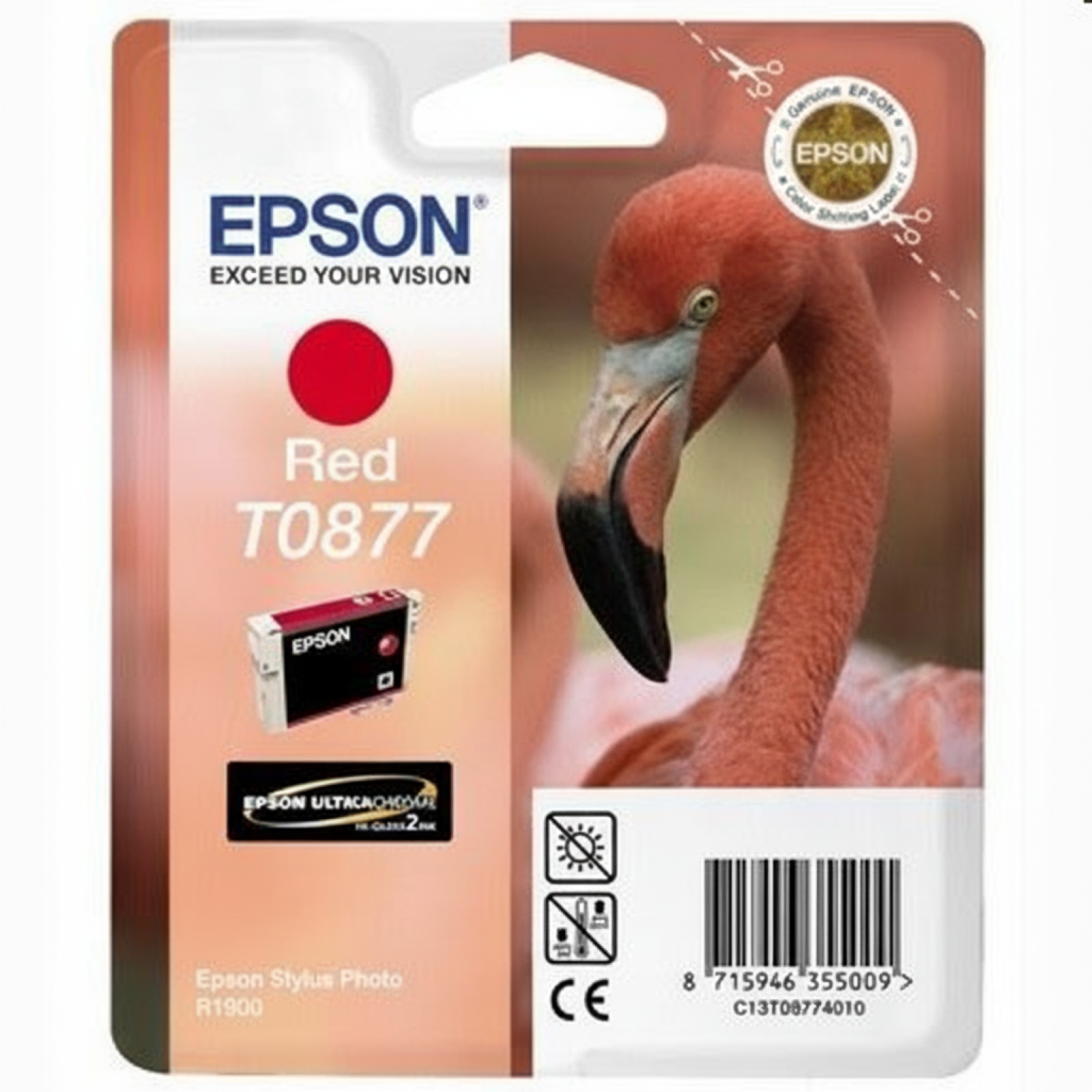 Original OEM Ink Cartridge Epson T0877 (C13T08774010) (Red)