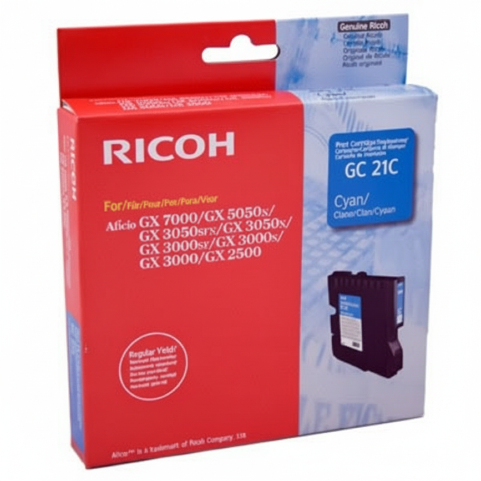 Original OEM Ink Cartridge Ricoh GC-21C (405533) (Cyan)