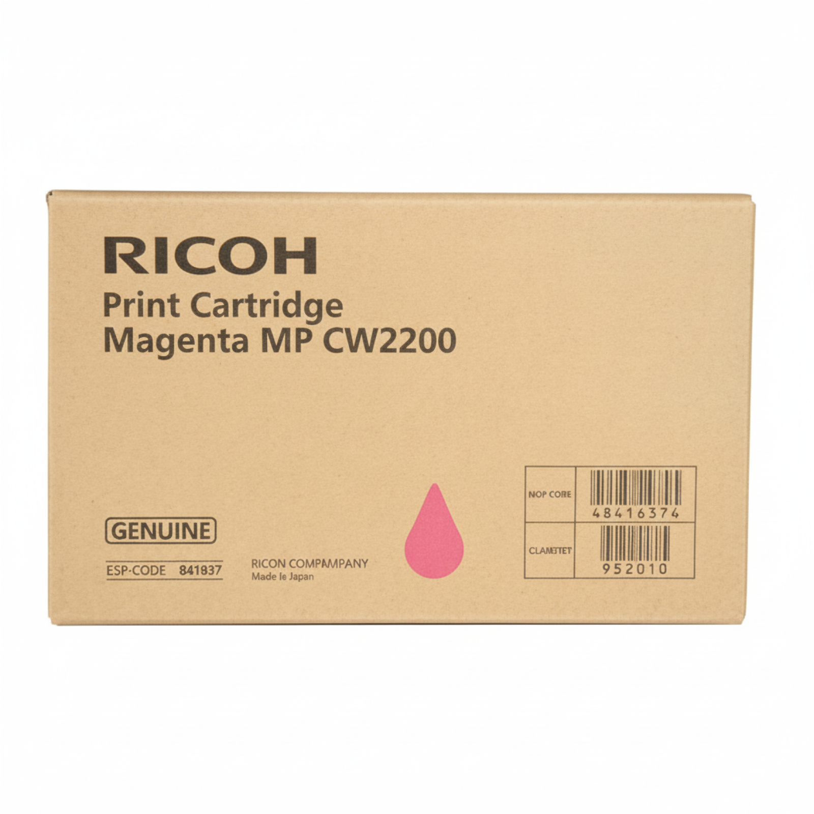 Original OEM Ink Cartridge Ricoh CW2220 (841637, 841641) (Magenta)