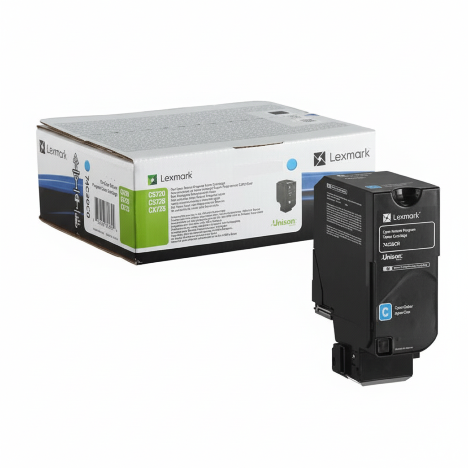 Original OEM Toner Lexmark 74C2HC0 (74C2HC0) (Cyan)