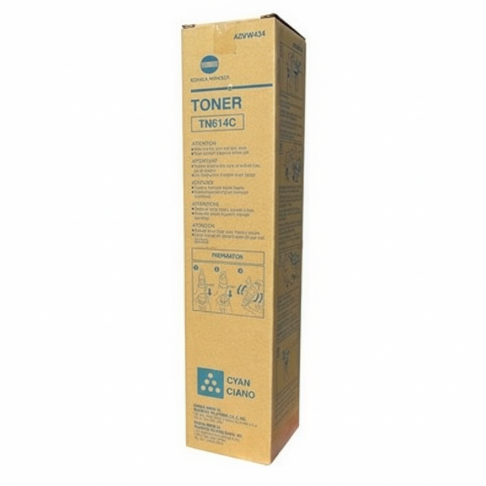 Original OEM Toner KM TN-614C (A0VW454) (Cyan)