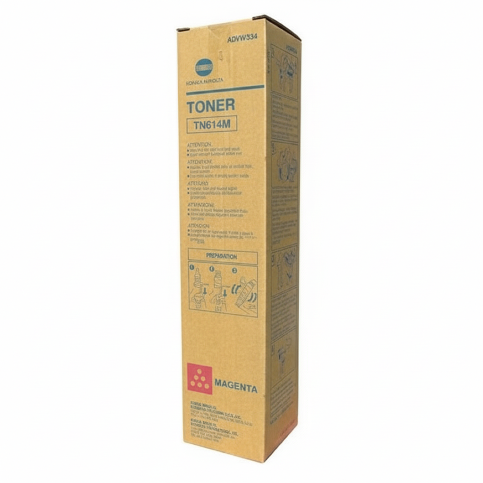 Original OEM Toner KM TN-614M (A0VW354) (Magenta)