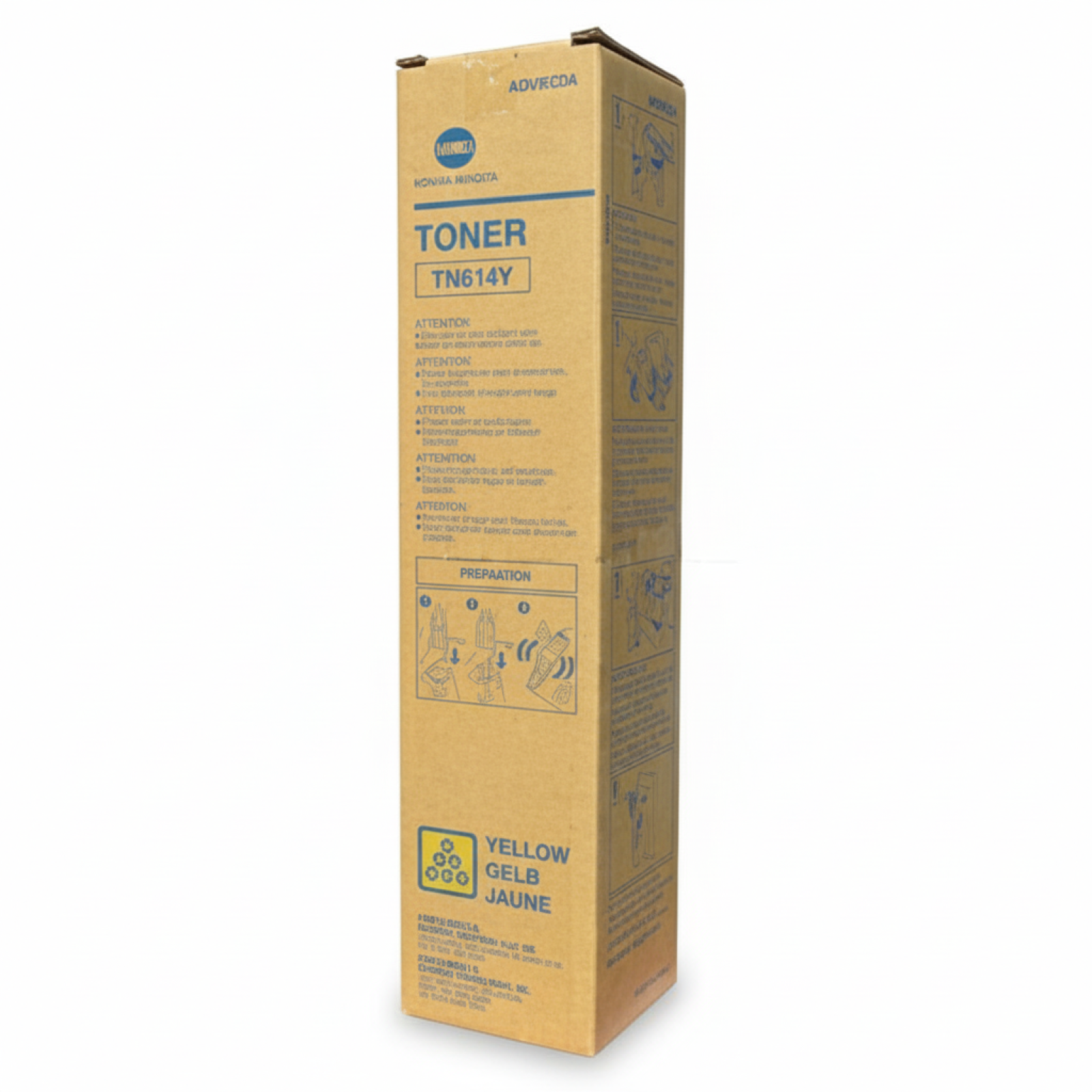 Original OEM Toner KM TN-614Y (A0VW254) (Yellow)
