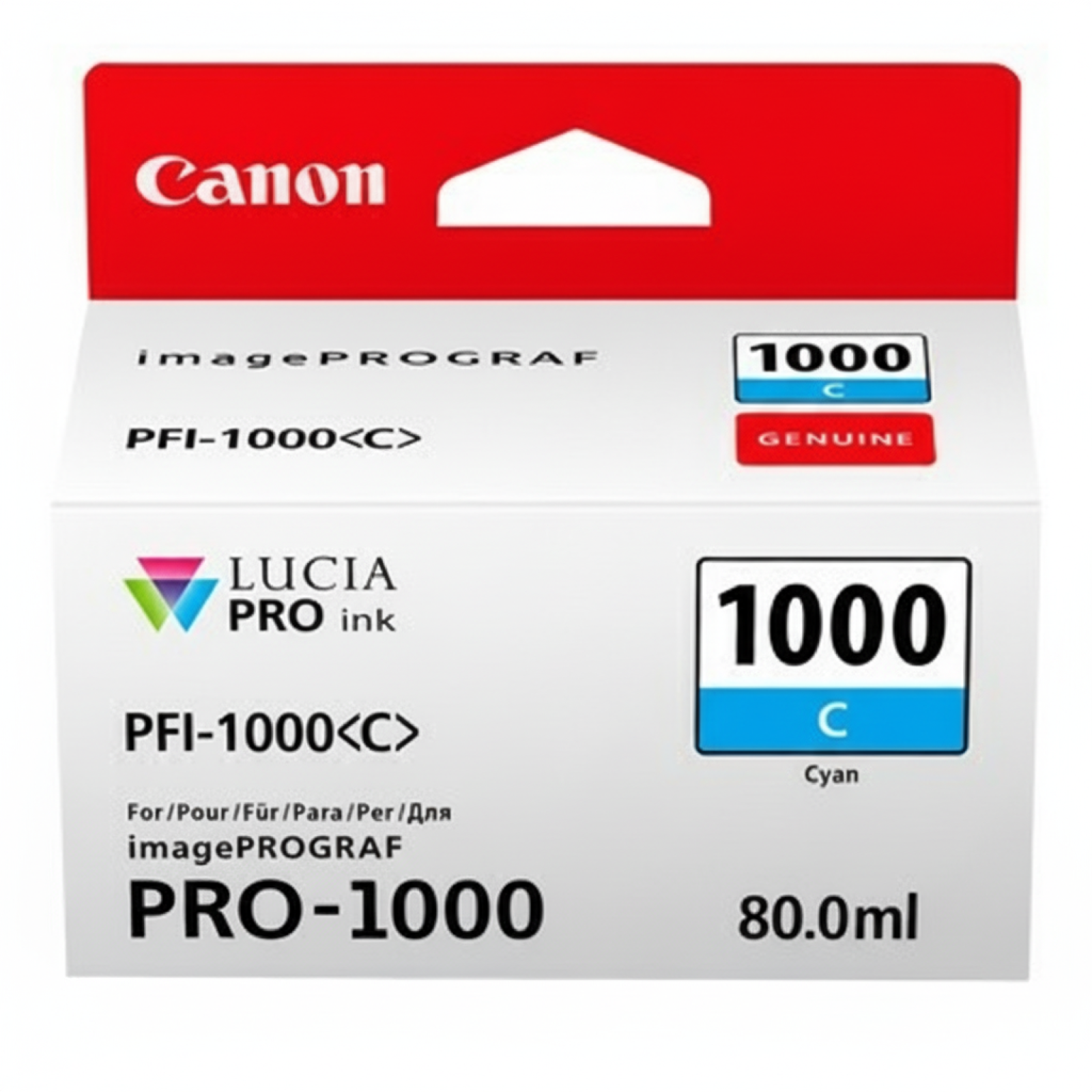 Original OEM Ink Cartridge Canon PFI-1000C (0547C001) (Cyan)