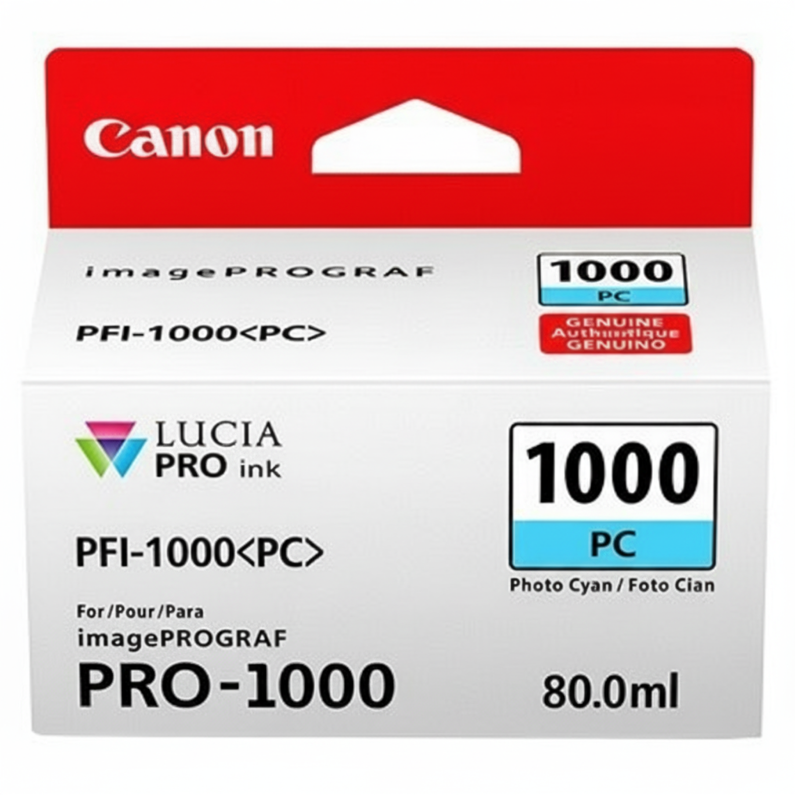 Original OEM Ink Cartridge Canon PFI-1000PC (0550C001) (Cyan Photo)