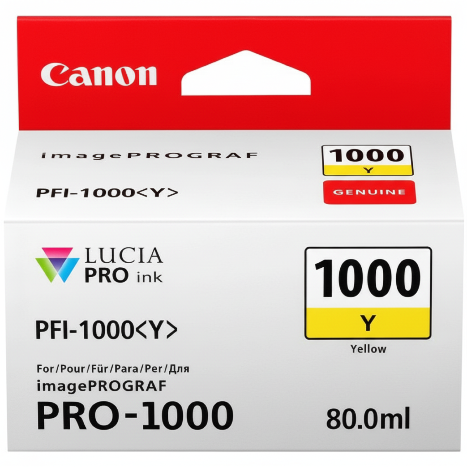 Original OEM Ink Cartridge Canon PFI-1000Y (0549C001) (Yellow)