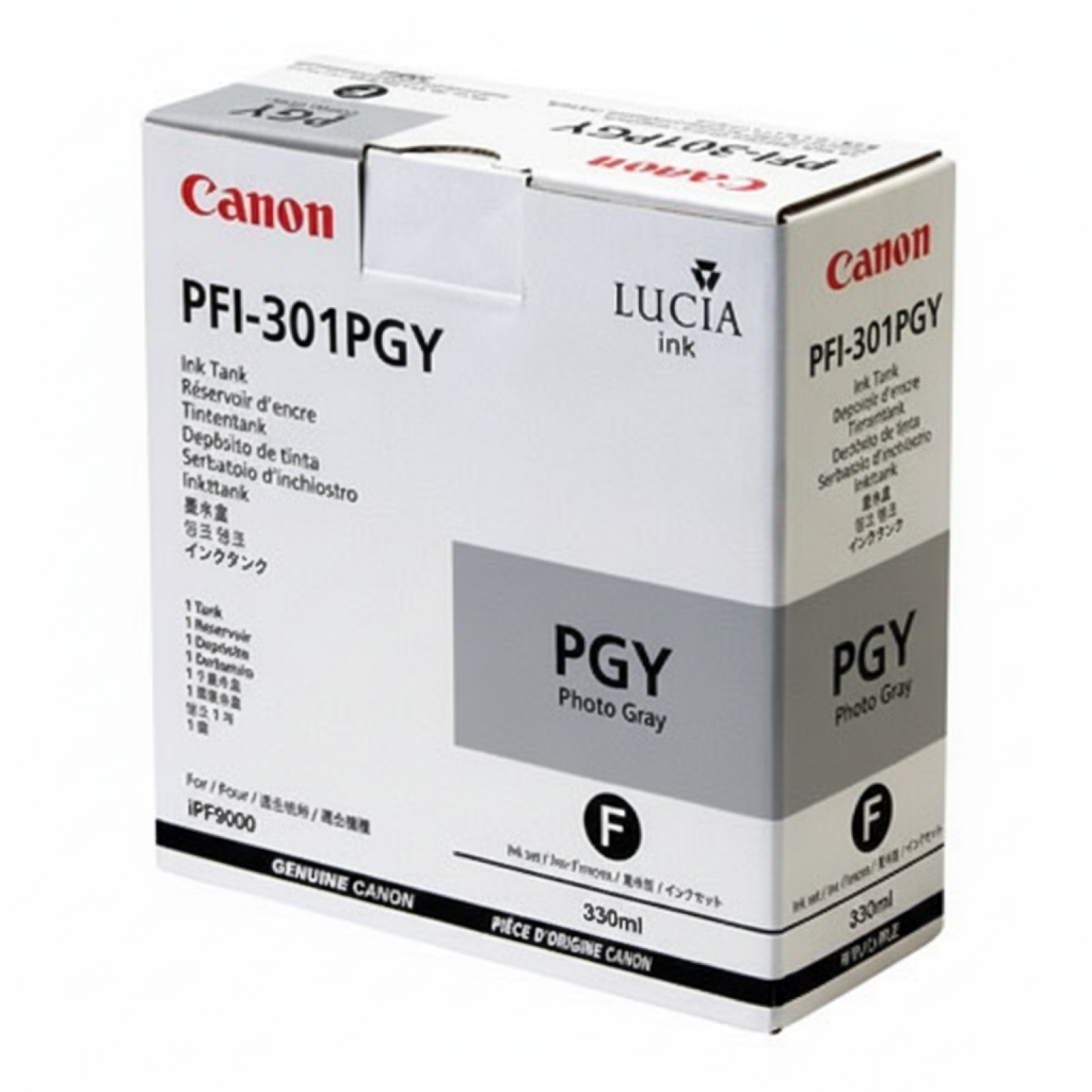 Original OEM Ink Cartridge Canon PFI-301PGY (1496B001) (Grey Photo)