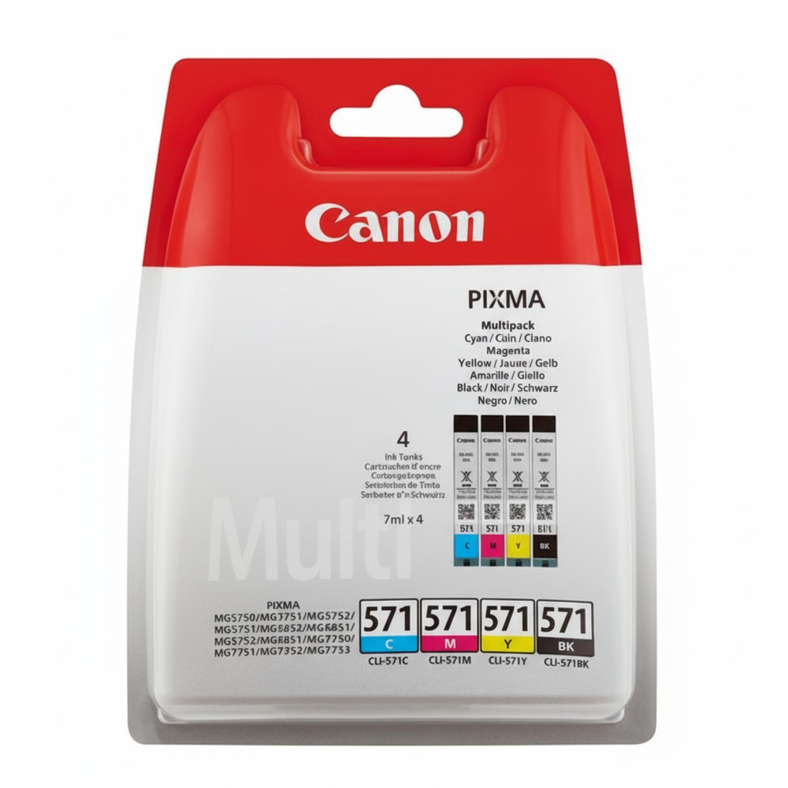 Original OEM Ink Cartridges Canon CLI-571 CMYK (0386C005) (4xpack)