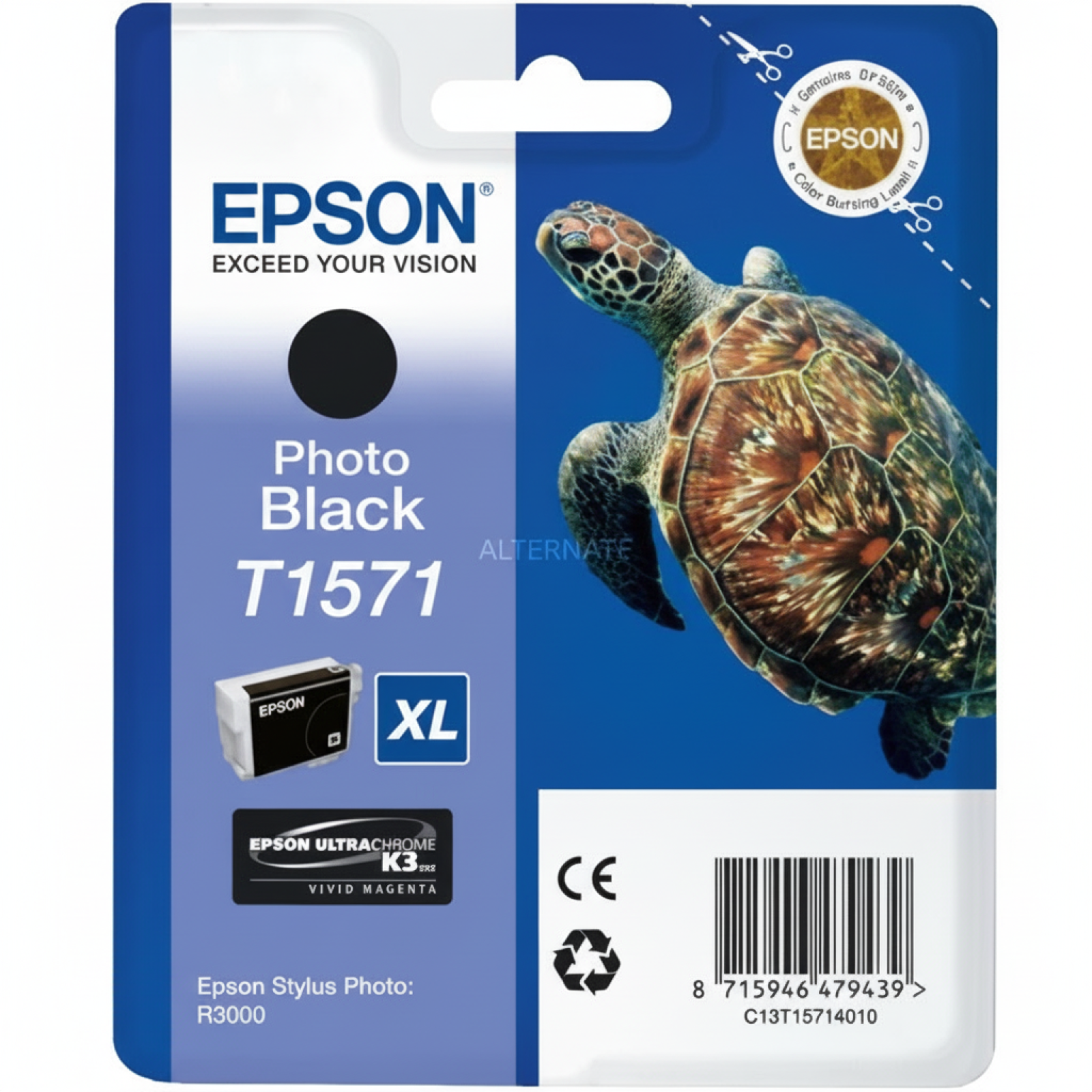Original OEM Ink Cartridge Epson T1571 (C13T15714010) (Black Photo)