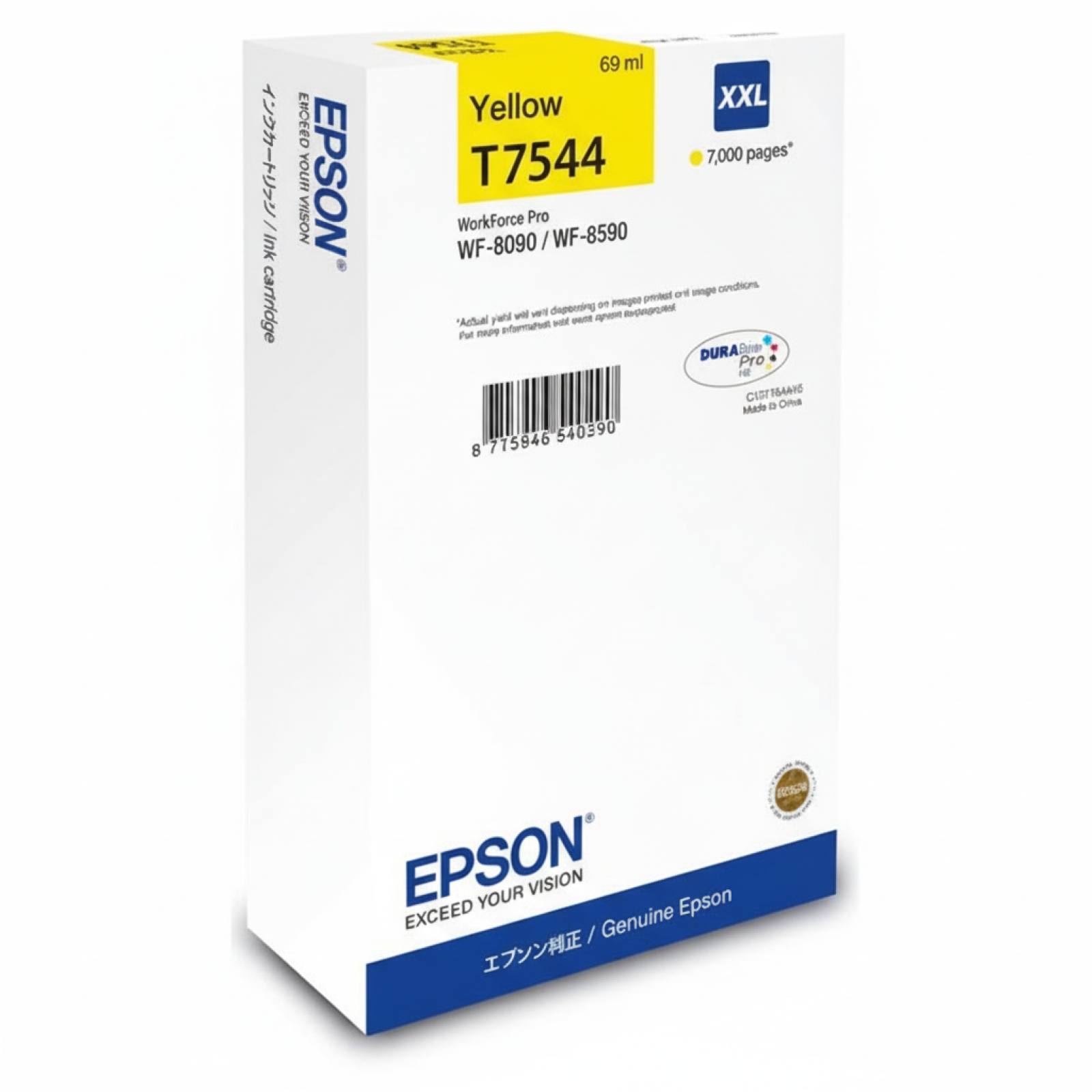 Original OEM Ink Cartridge Epson T7544 (C13T754440) (Yellow)