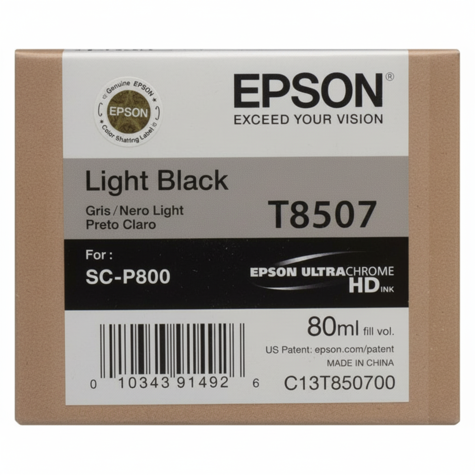 Original OEM Ink Cartridge Epson T8507 (C13T850700) (Light black)