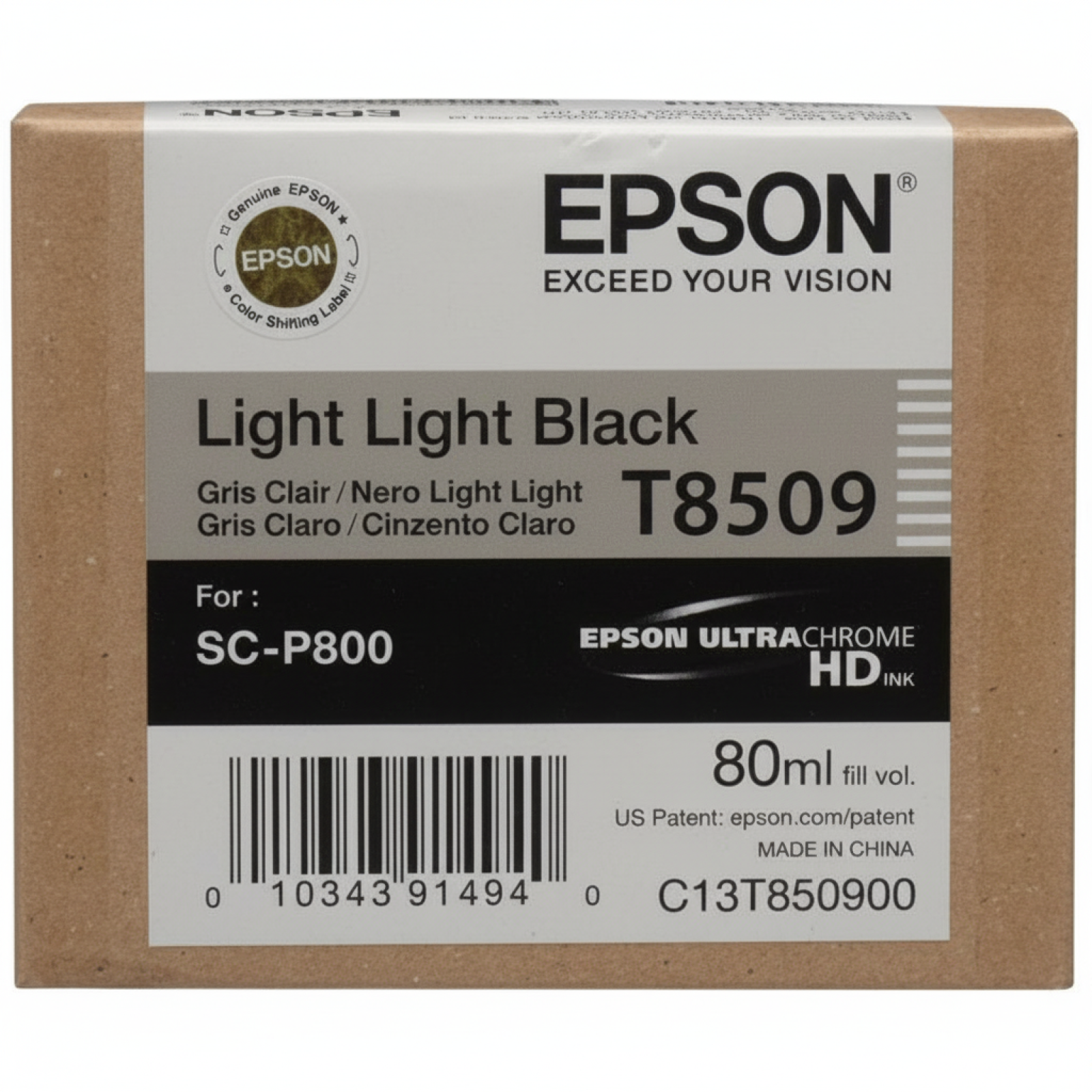 Original OEM Ink Cartridge Epson T8509 (C13T850900) (Light light black)