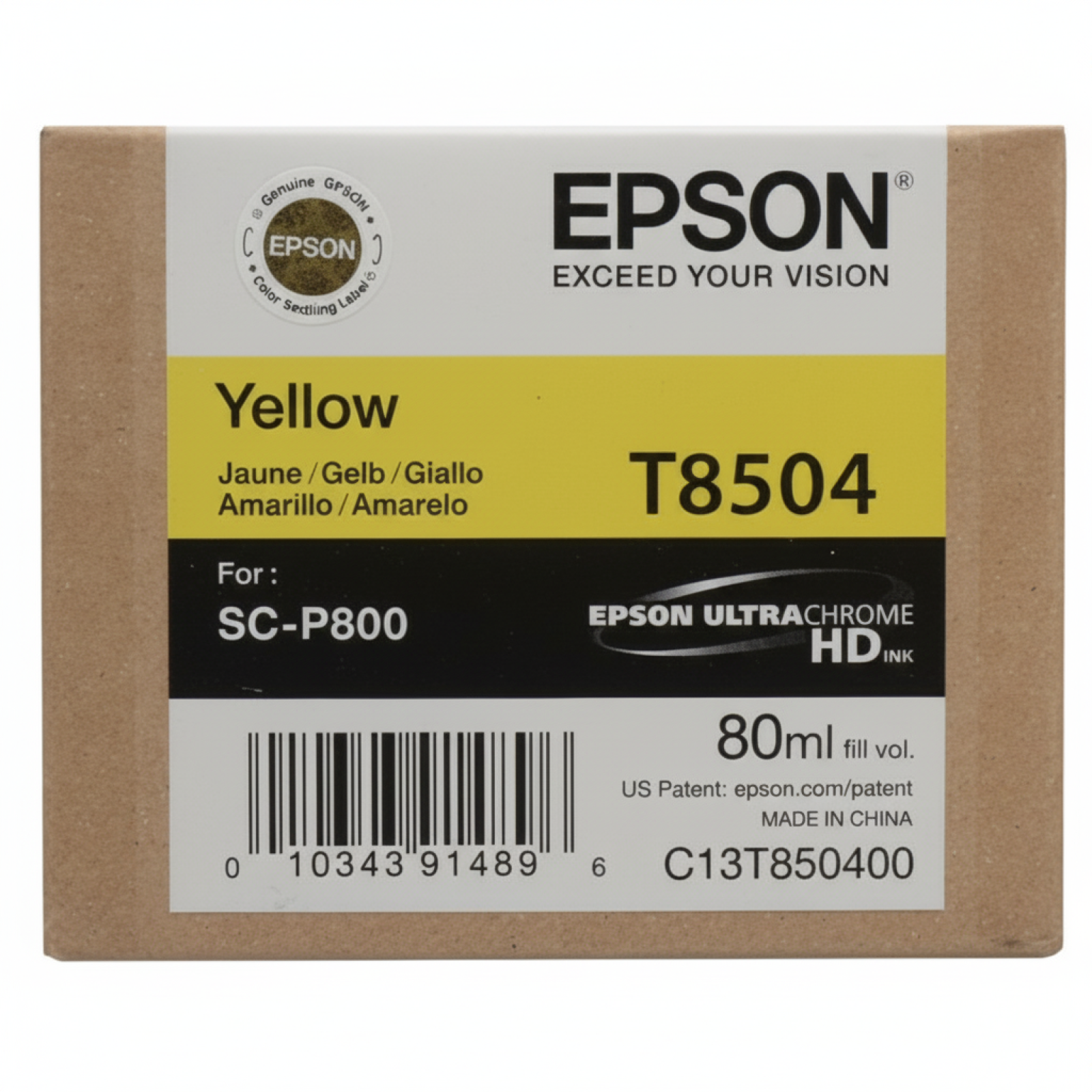 Original OEM Ink Cartridge Epson T8504 (C13T850400) (Yellow)