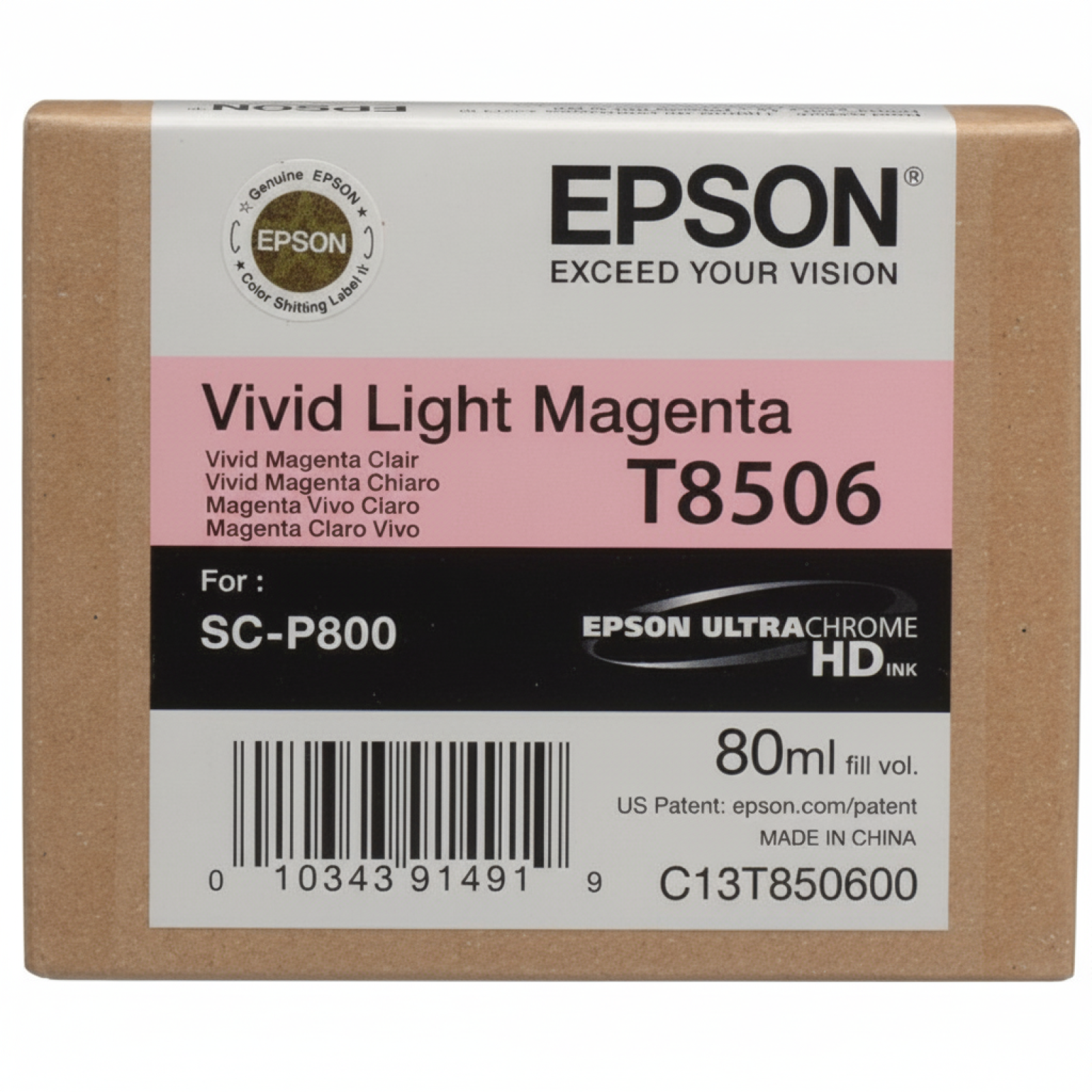 Original OEM Ink Cartridge Epson T8506 (C13T850600) (Light magenta)