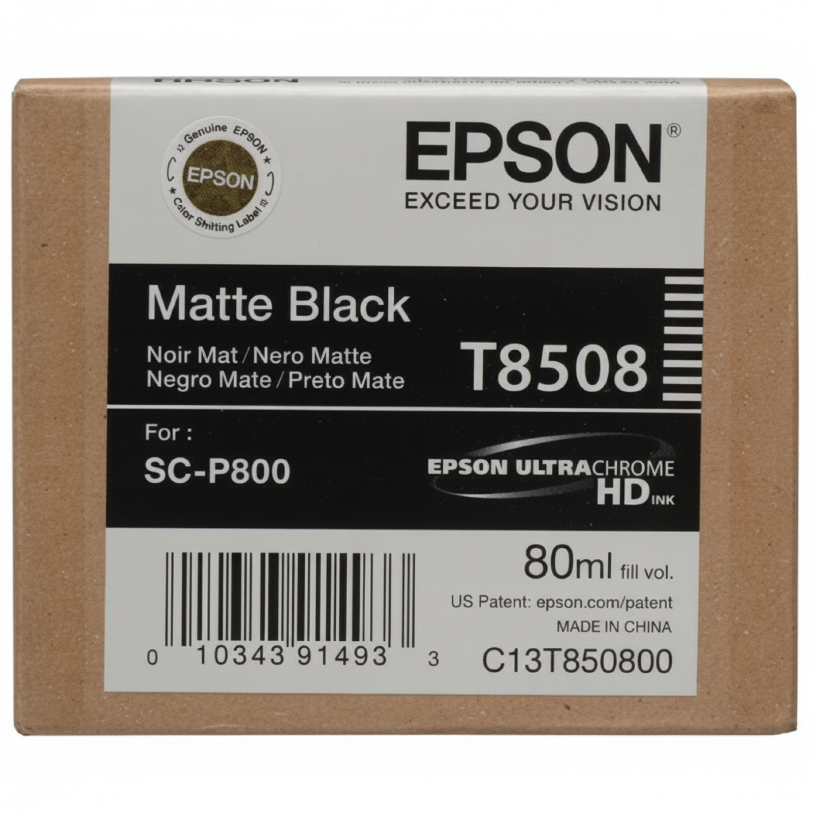 Original OEM Ink Cartridge Epson T8508 (C13T850800) (Matte black)