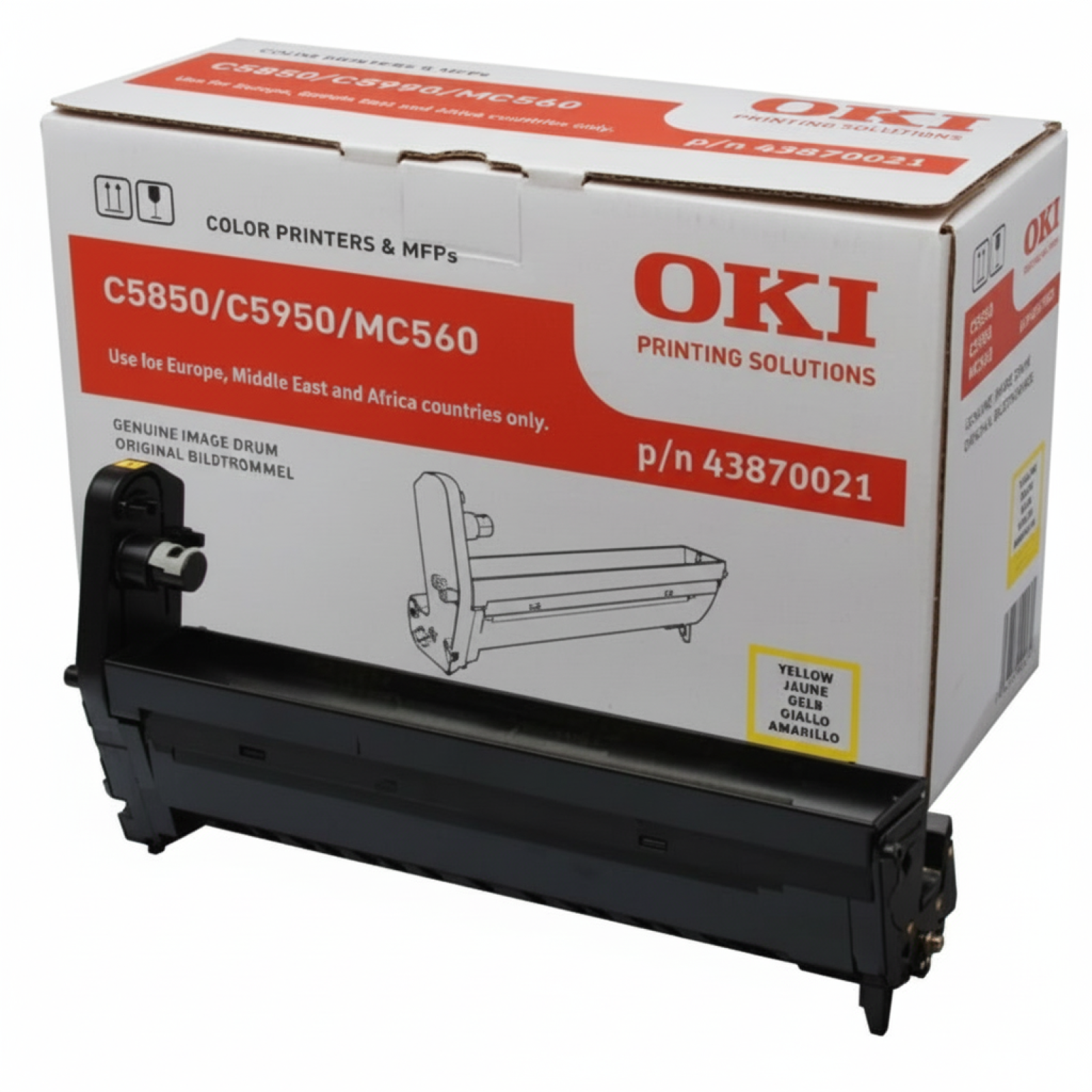 Original OEM Drum Unit Oki C5850 5950 (43870021) (Yellow)