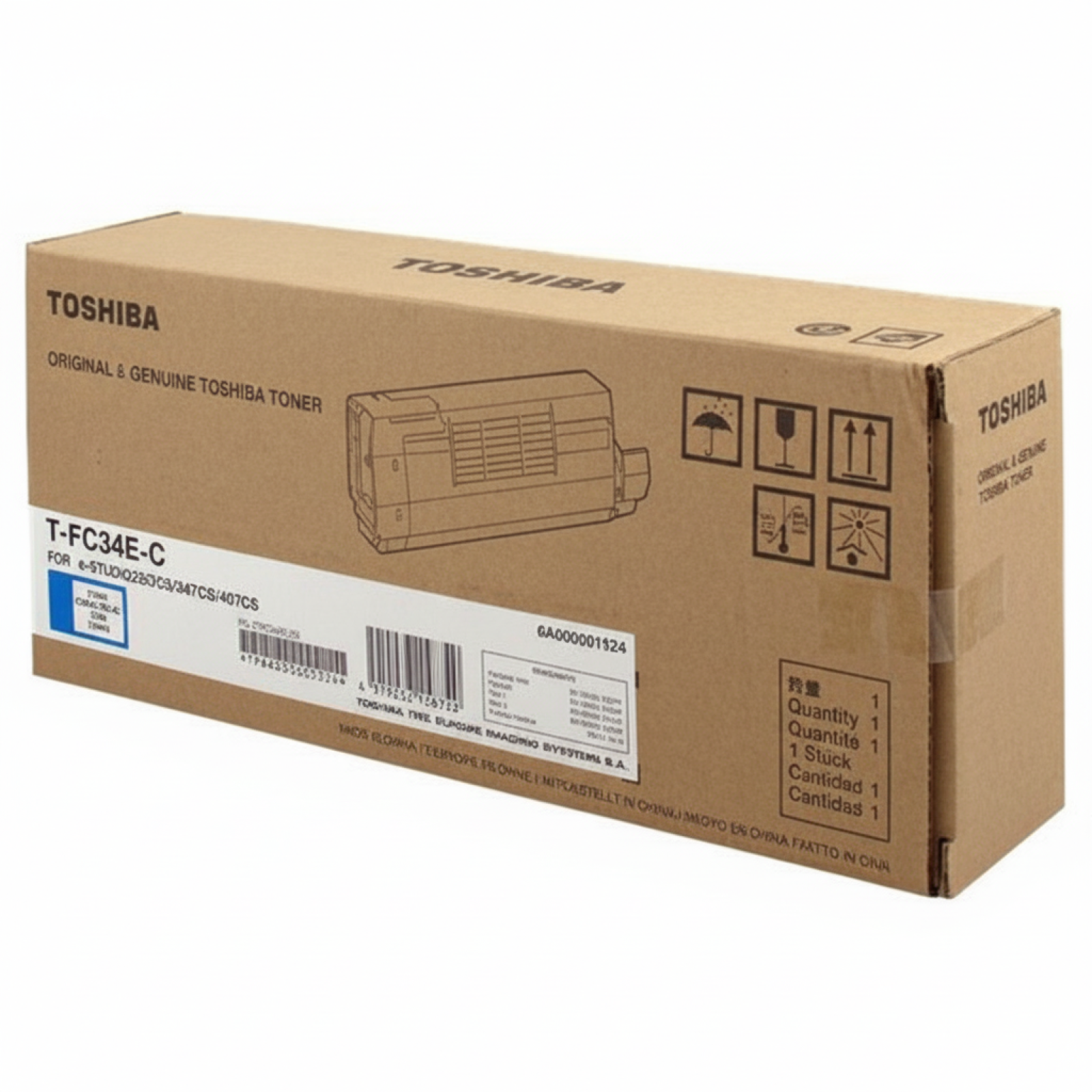 Original OEM Toner Toshiba T-FC34E-C (6A000001524) (Cyan)