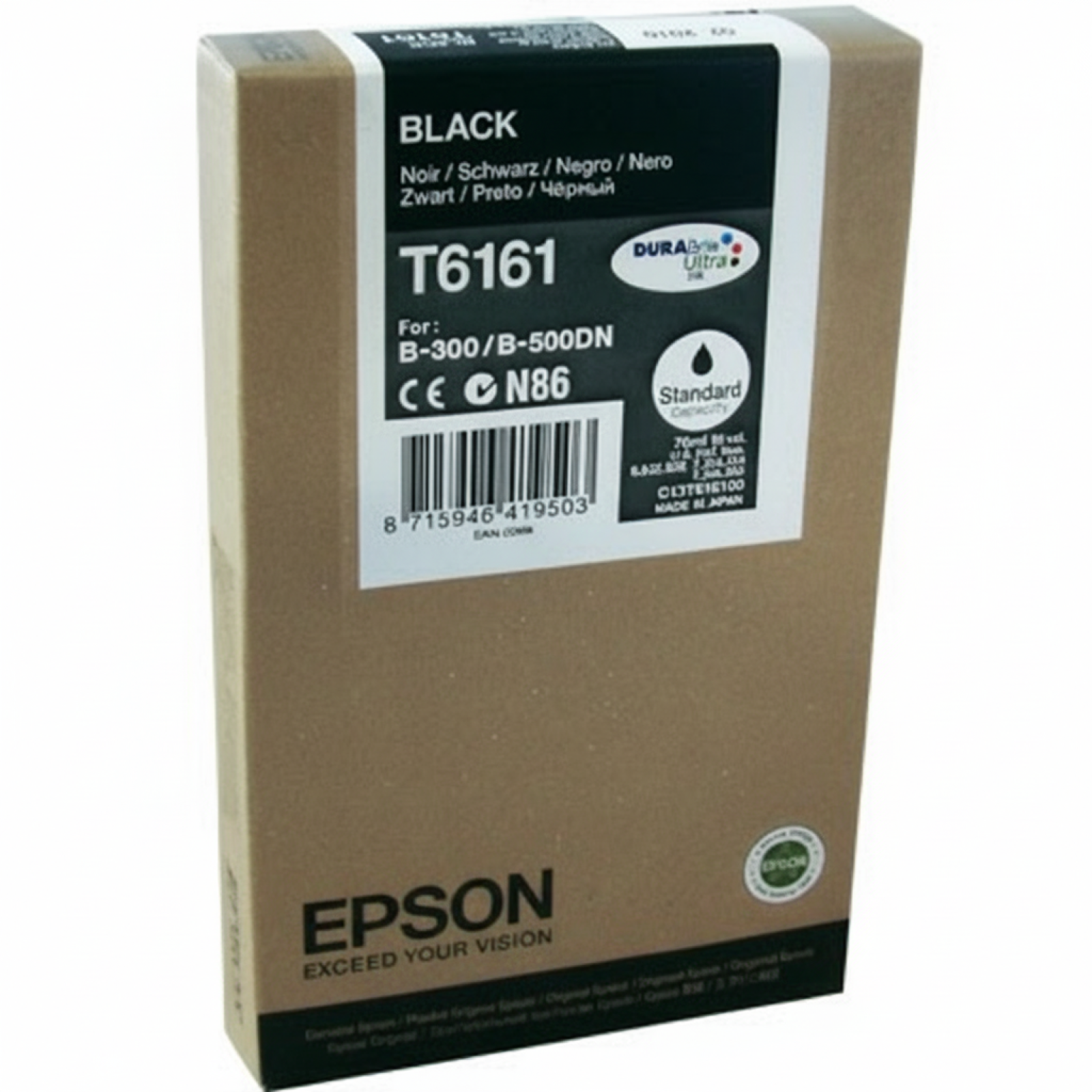Original OEM Ink Cartridge Epson T6161 (C13T616100) (Black)