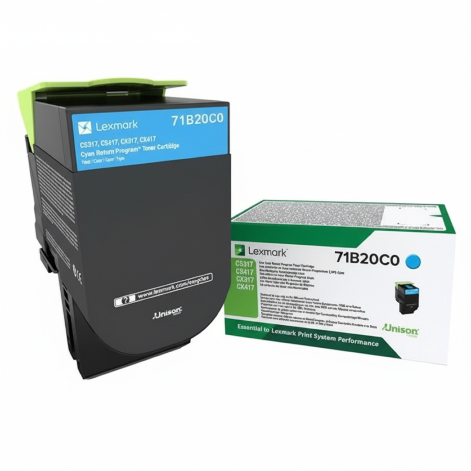 Original OEM Toner Lexmark 71B (71B20C0) (Cyan)