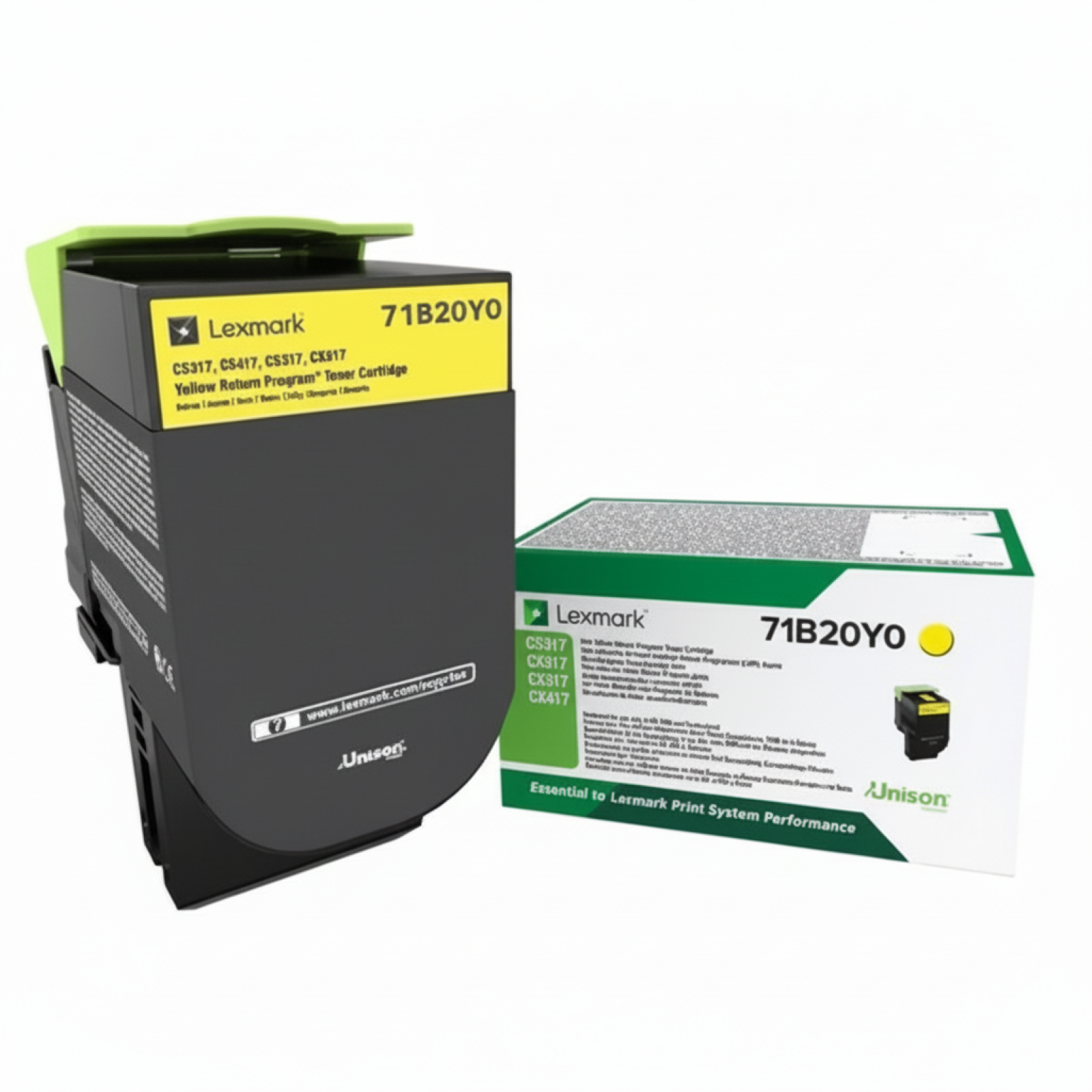 Original OEM Toner Lexmark 71B (71B20Y0) (Yellow)