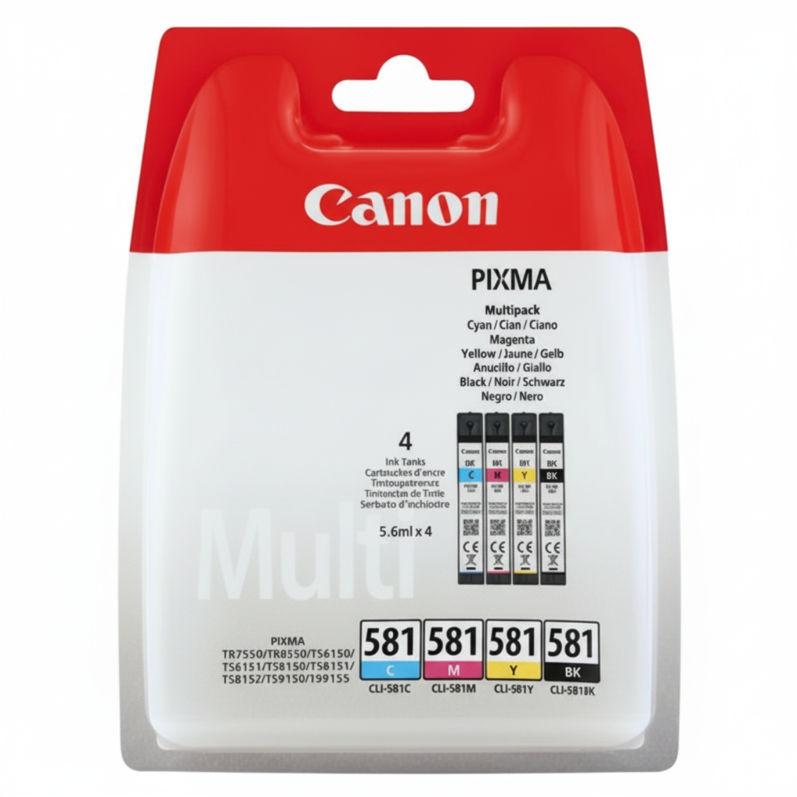 Original OEM Ink Cartridges Canon CLI-581 CMYK (2103C004) (4xpack)