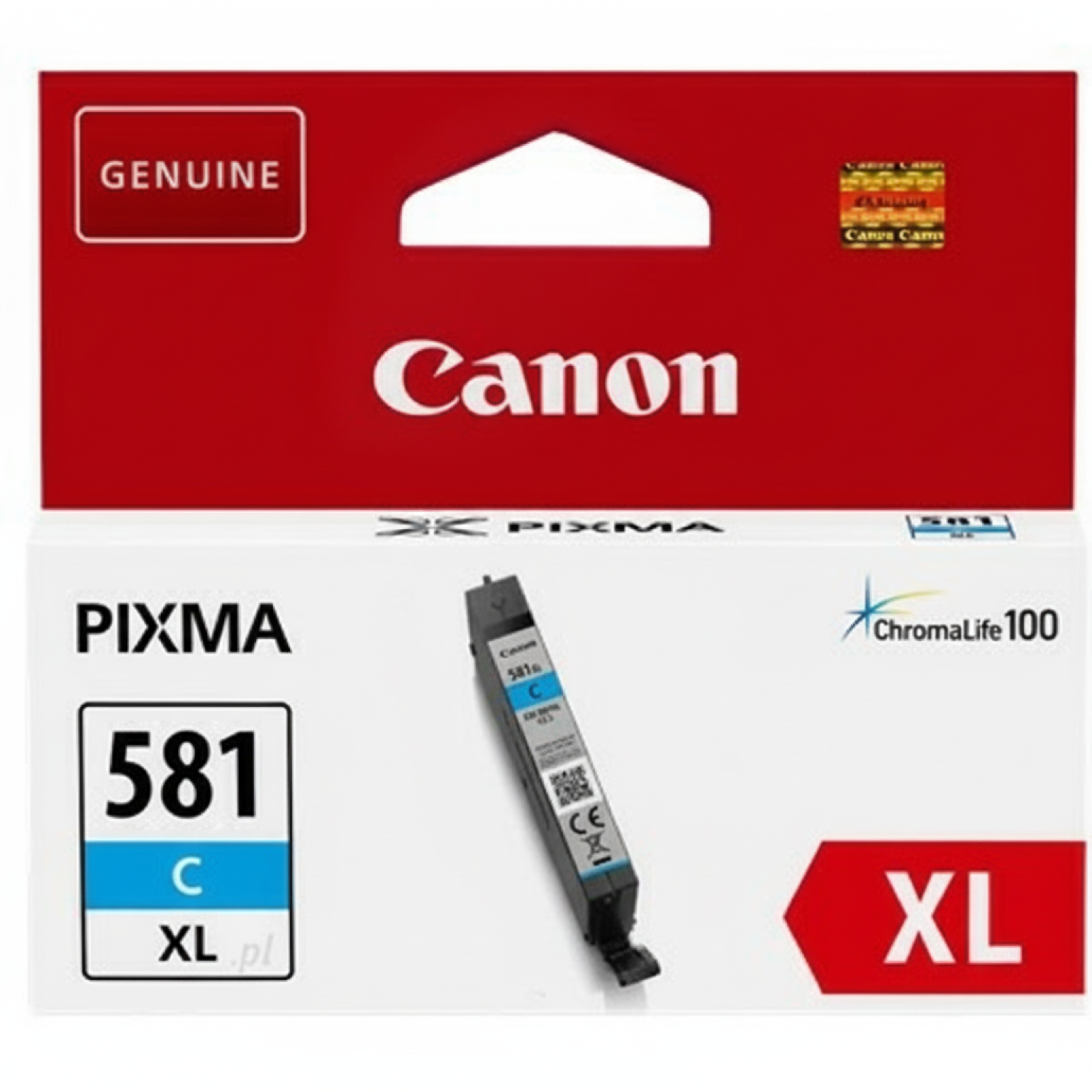 Original OEM Ink Cartridge Canon CLI-581 XL C (2049C001) (Cyan)